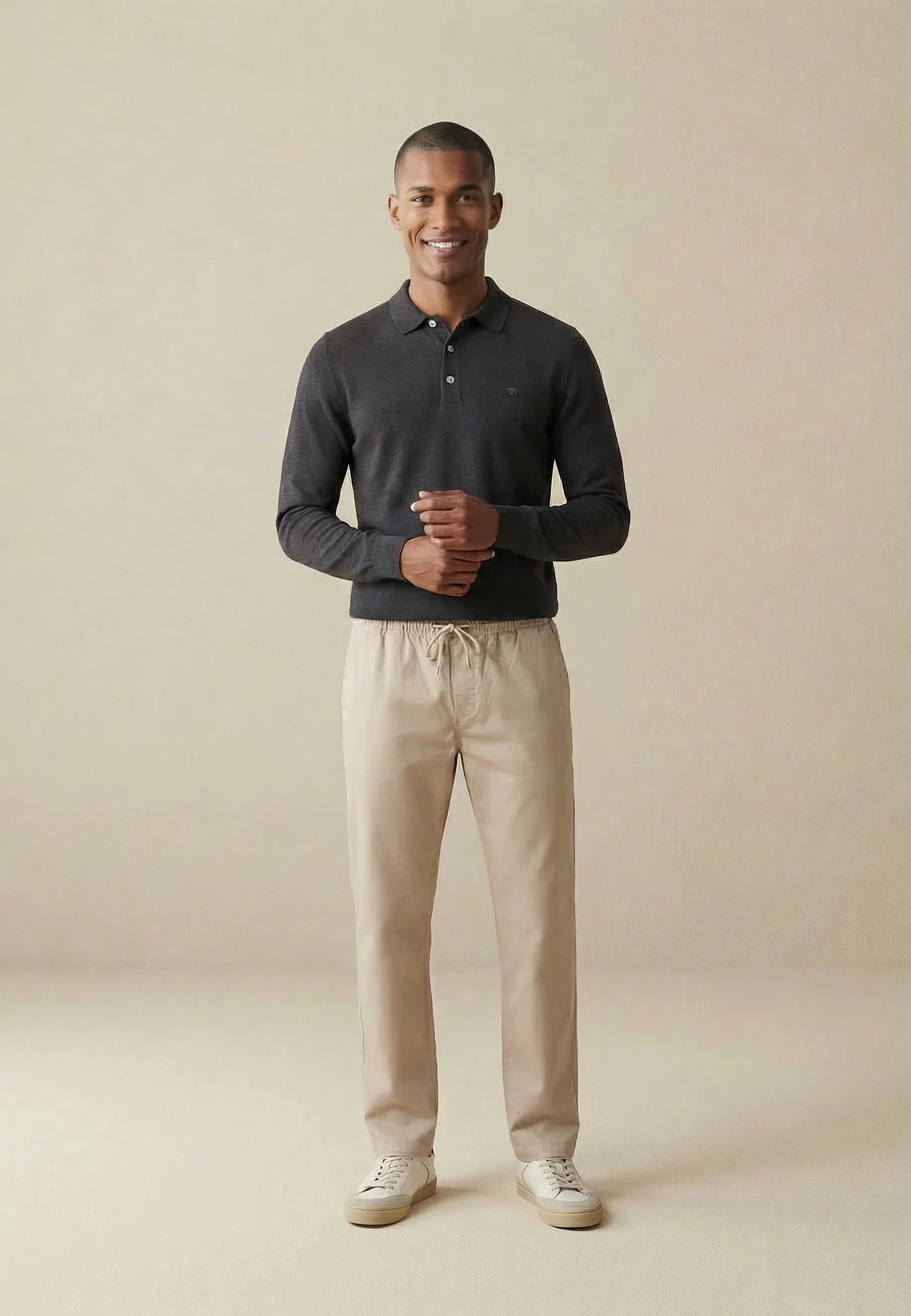 Langarm-Poloshirt aus Baumwolle mit Knopfleiste und Kragen - Image 12