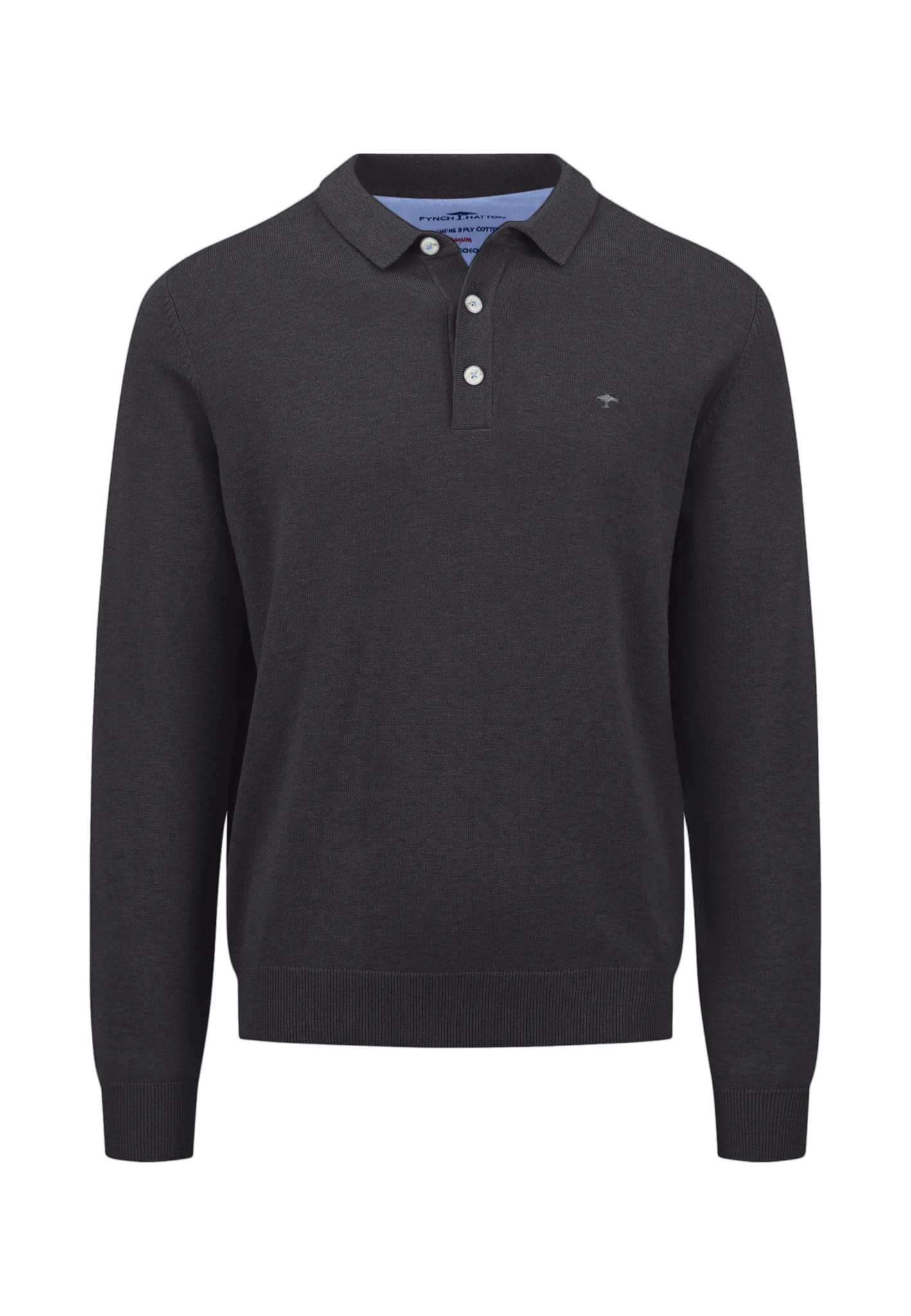 Langarm-Poloshirt aus Baumwolle mit Knopfleiste und Kragen - Image 14