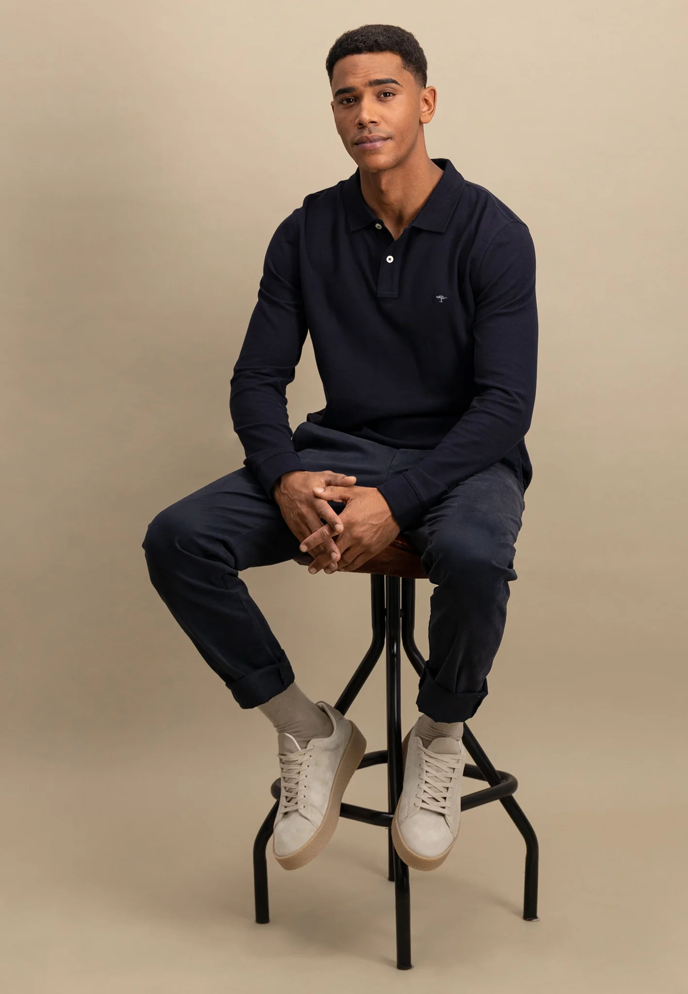 Langarm Poloshirt aus Baumwolle mit Logo Detail - Image 10