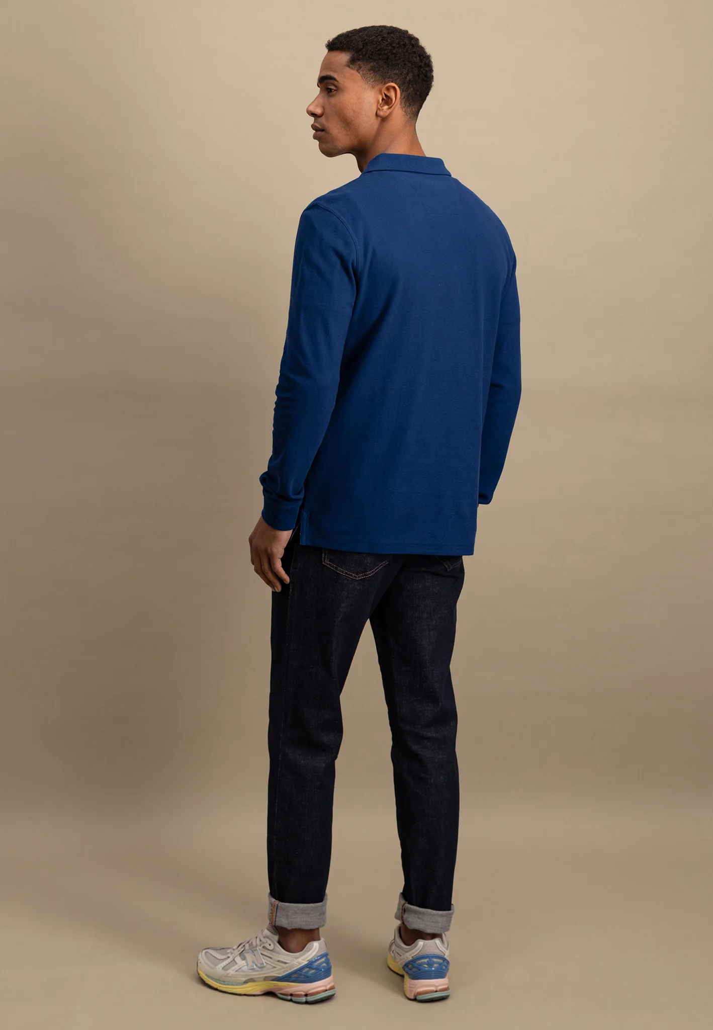 Langarm Poloshirt aus Baumwolle mit Logo Detail - Image 13