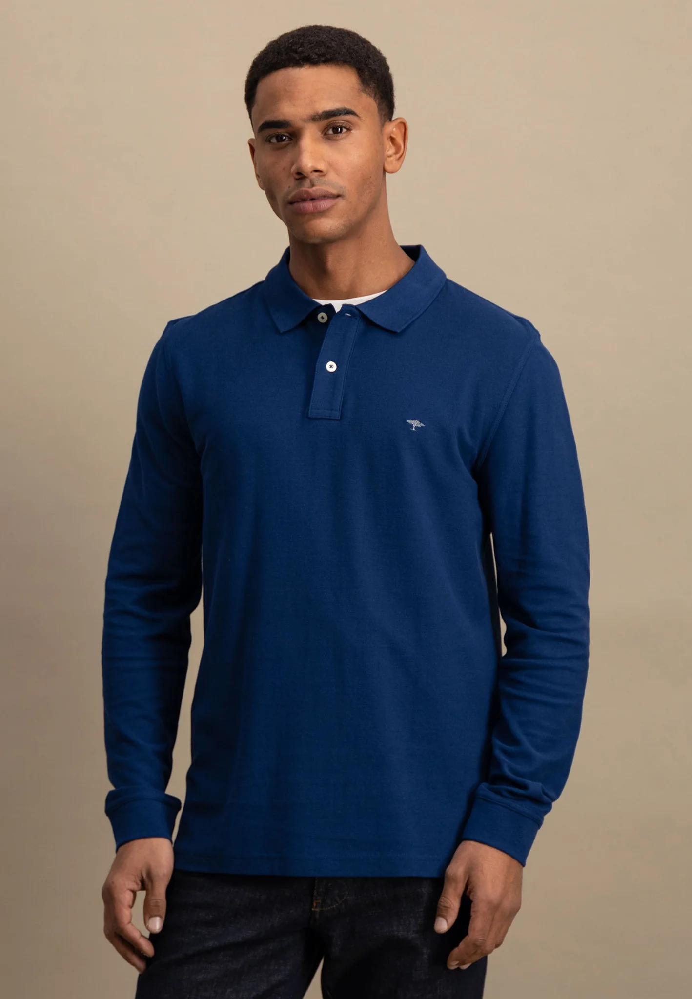 Langarm Poloshirt aus Baumwolle mit Logo Detail - Image 14