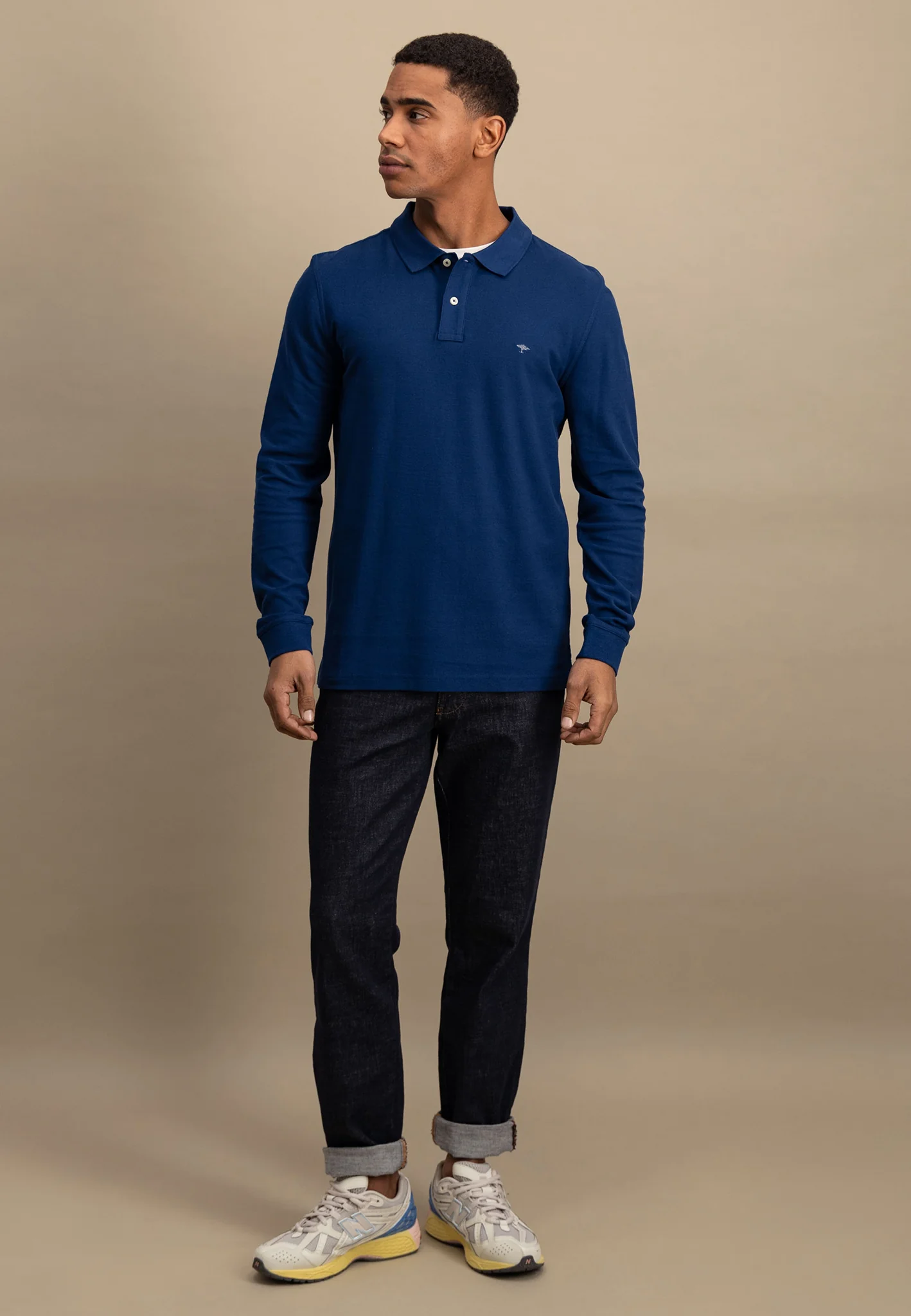 Langarm Poloshirt aus Baumwolle mit Logo Detail - Image 15