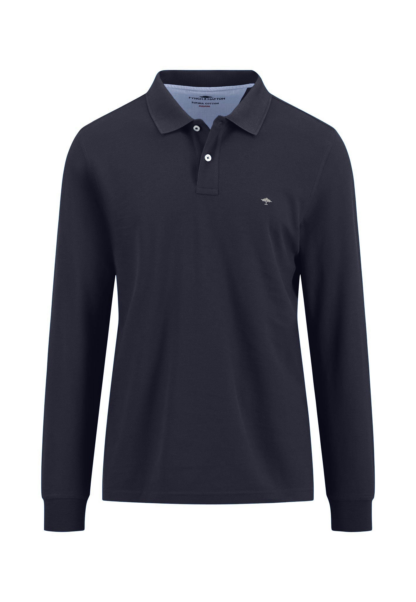Langarm-Poloshirt aus Baumwolle mit Struktur - Image 4