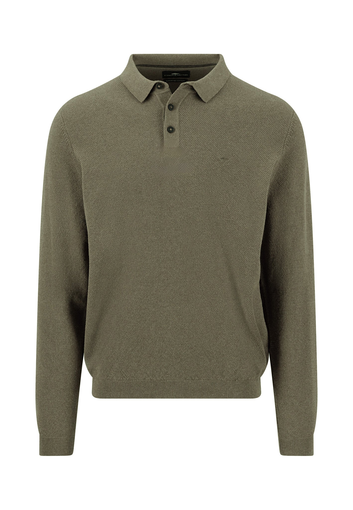 Langarm-Strick-Poloshirt aus Baumwolle mit Polokragen - Image 11