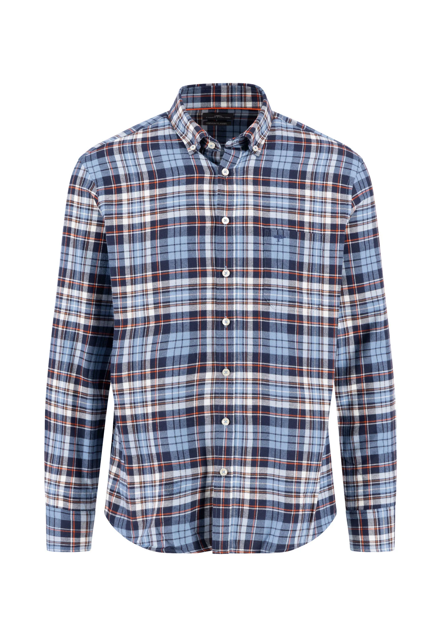 Langarmhemd aus Baumwolle mit Karomuster und Button-Down-Kragen - Image 5