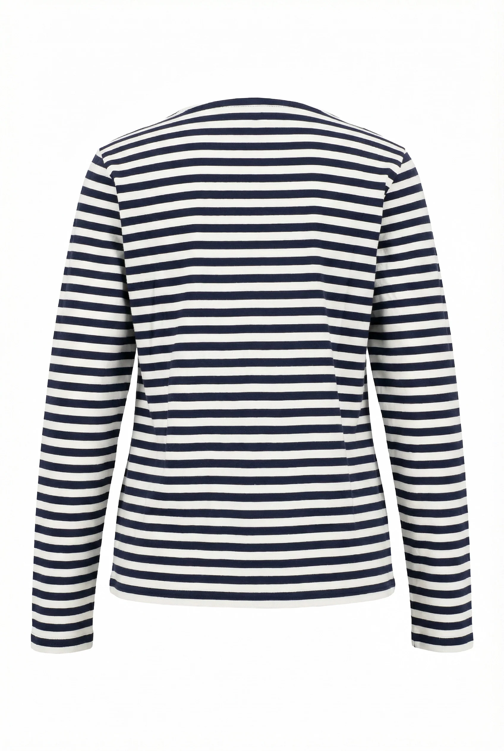 Langarmshirt aus Baumwolle mit Streifenmuster und Rundhalsausschnitt - Image 2