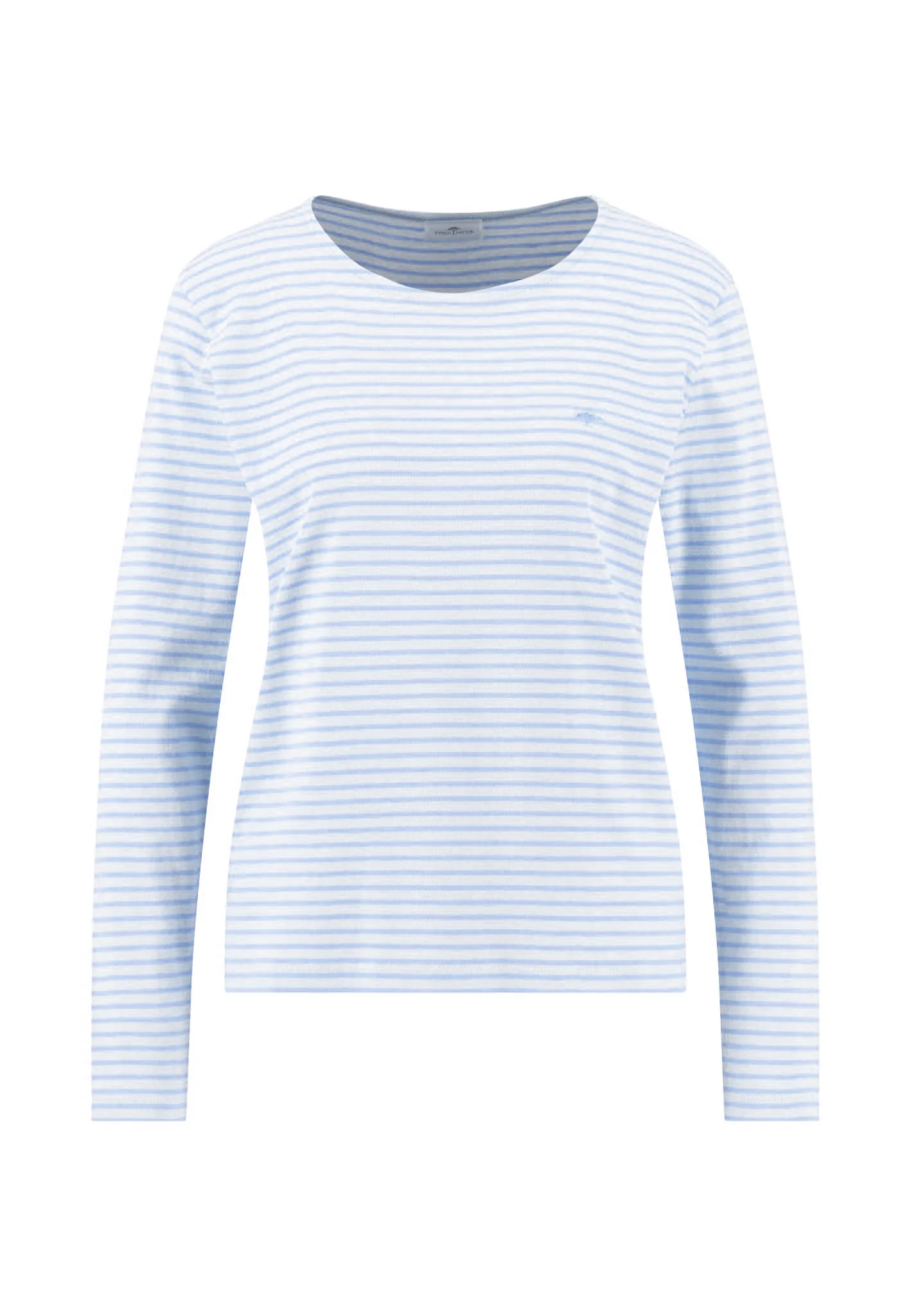 Langarmshirt aus Baumwolle mit Streifenmuster und Rundhalsausschnitt - Image 9