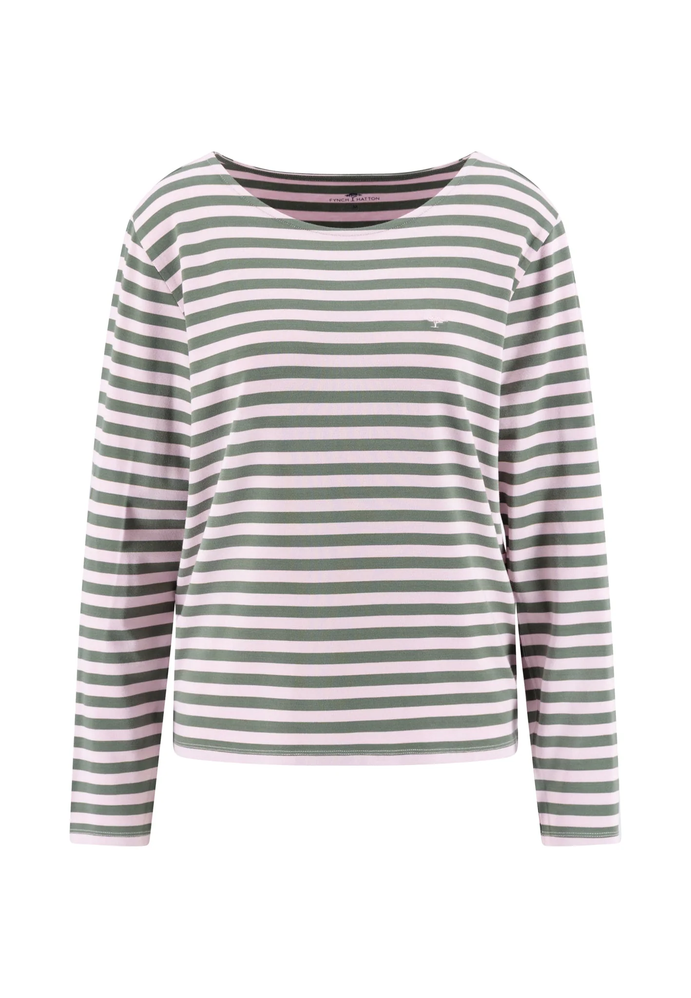 Langarmshirt aus Viskosemix mit Streifenmuster und Rundhalsausschnitt - Image 9