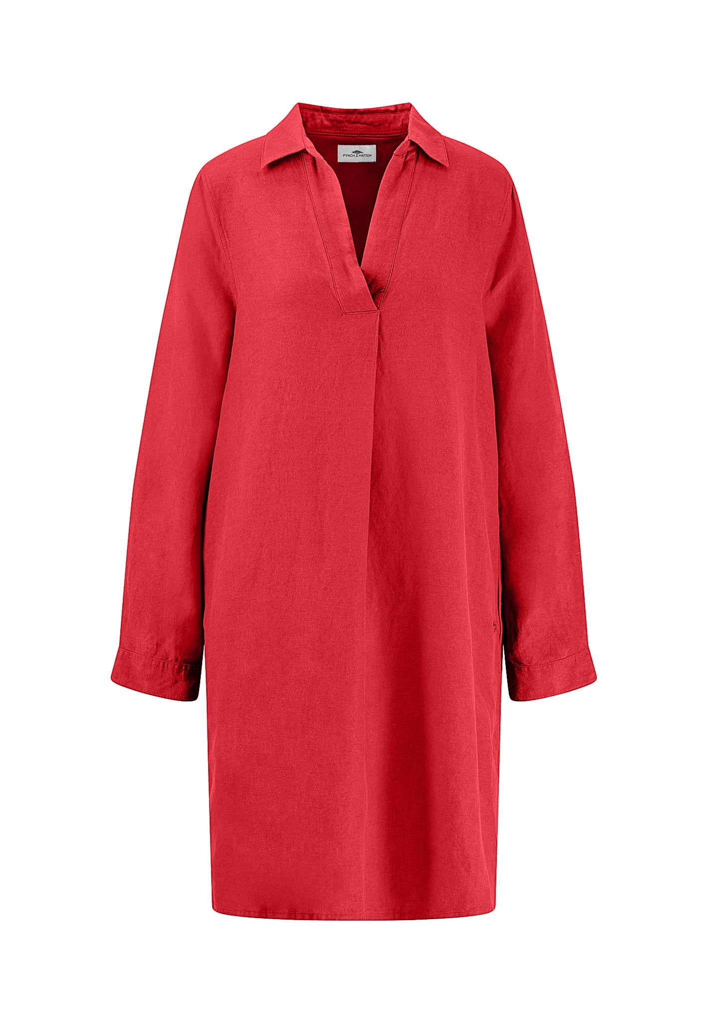 Midikleid aus Leinen-Viskose-Mix mit V-Ausschnitt - Image 11