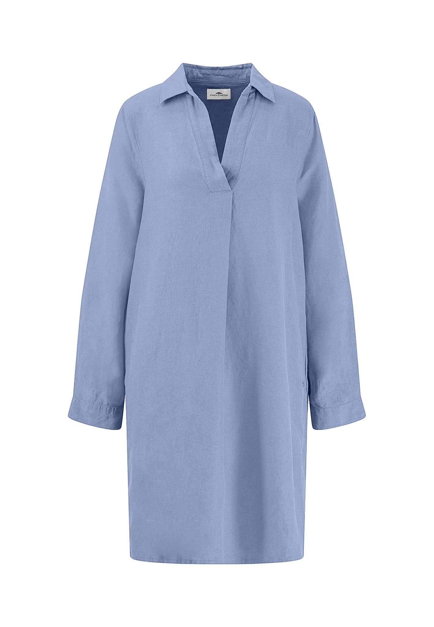 Midikleid aus Leinen-Viskose-Mix mit V-Ausschnitt - Image 24