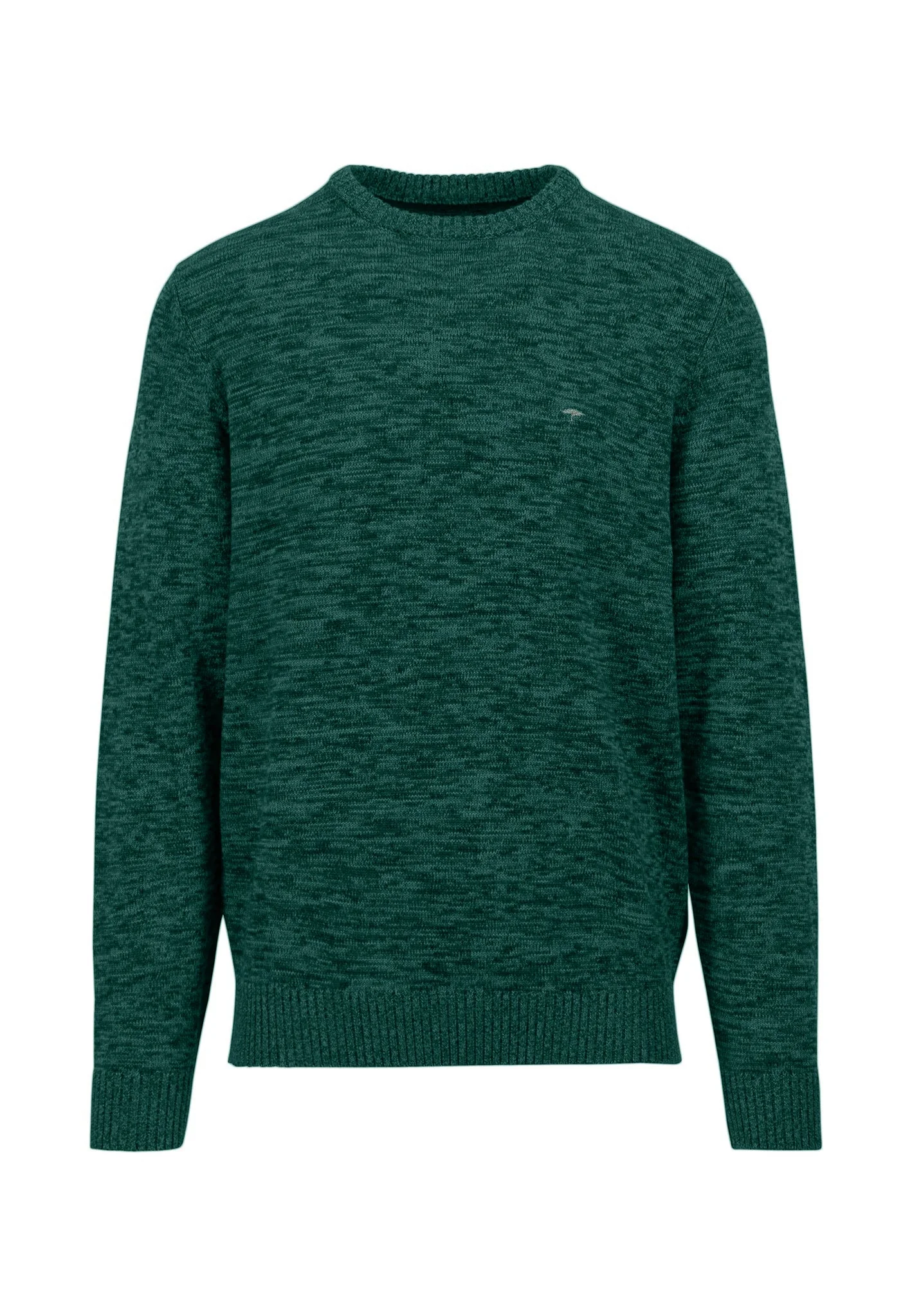 Mouliné Stickpullover aus Baumwolle