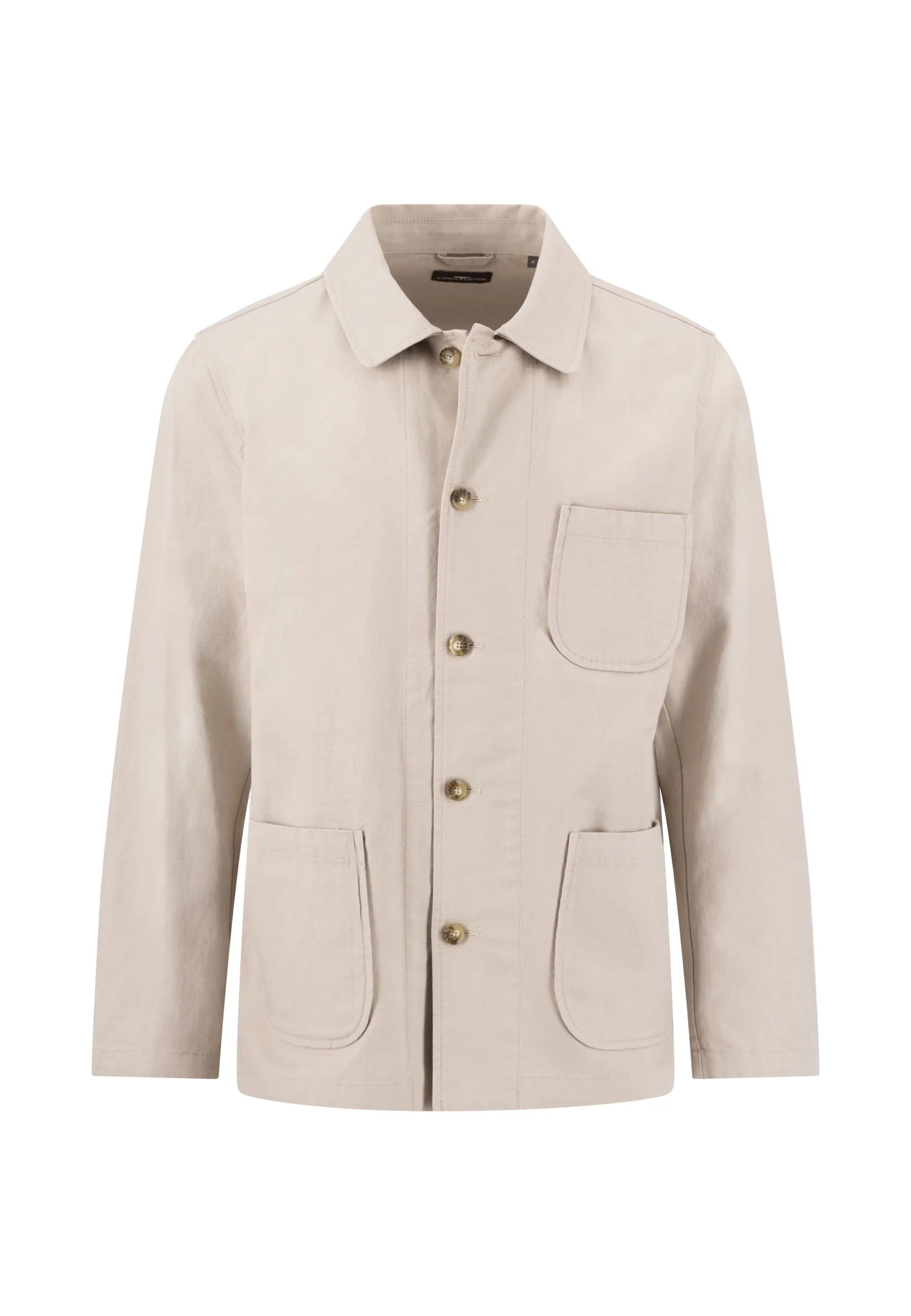 Overshirt aus Baumwoll-Leinen-Mix mit Knopfleiste und Taschen - Image 4