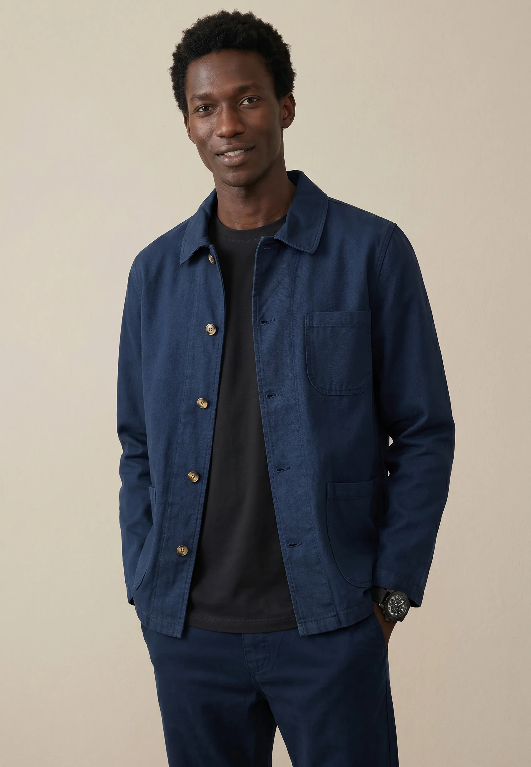 Overshirt aus Baumwoll-Leinen-Mix mit Knopfleiste und Taschen - Image 6