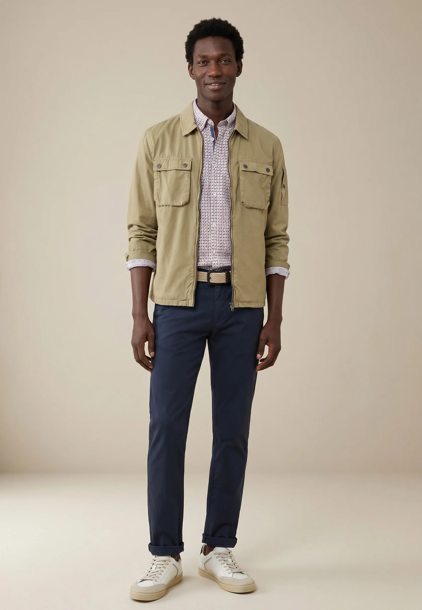 Overshirt aus Baumwolle mit Reißverschluss und Brusttaschen - Image 4