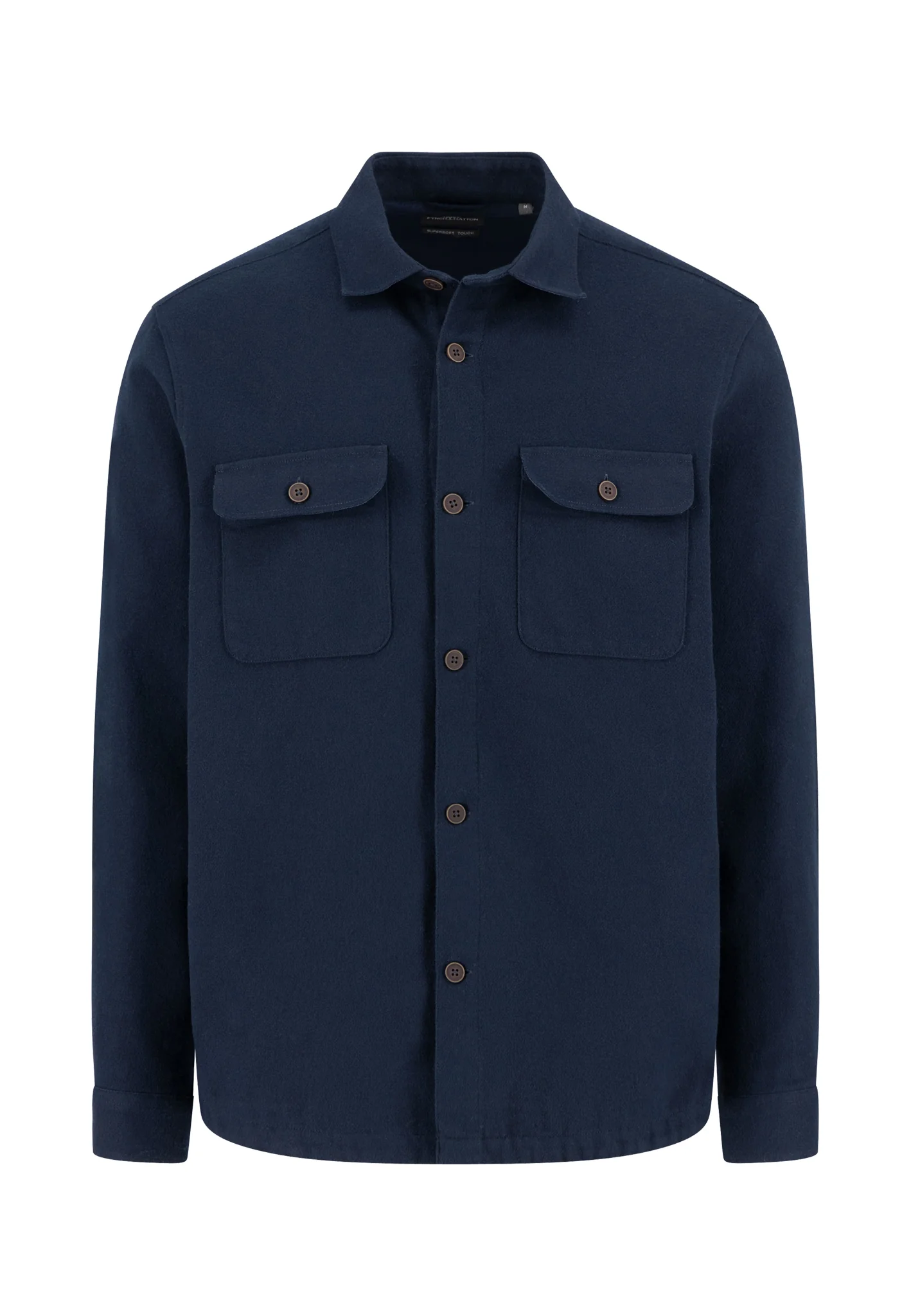 Overshirt aus Flanell mit Brusttaschen und Kentkragen