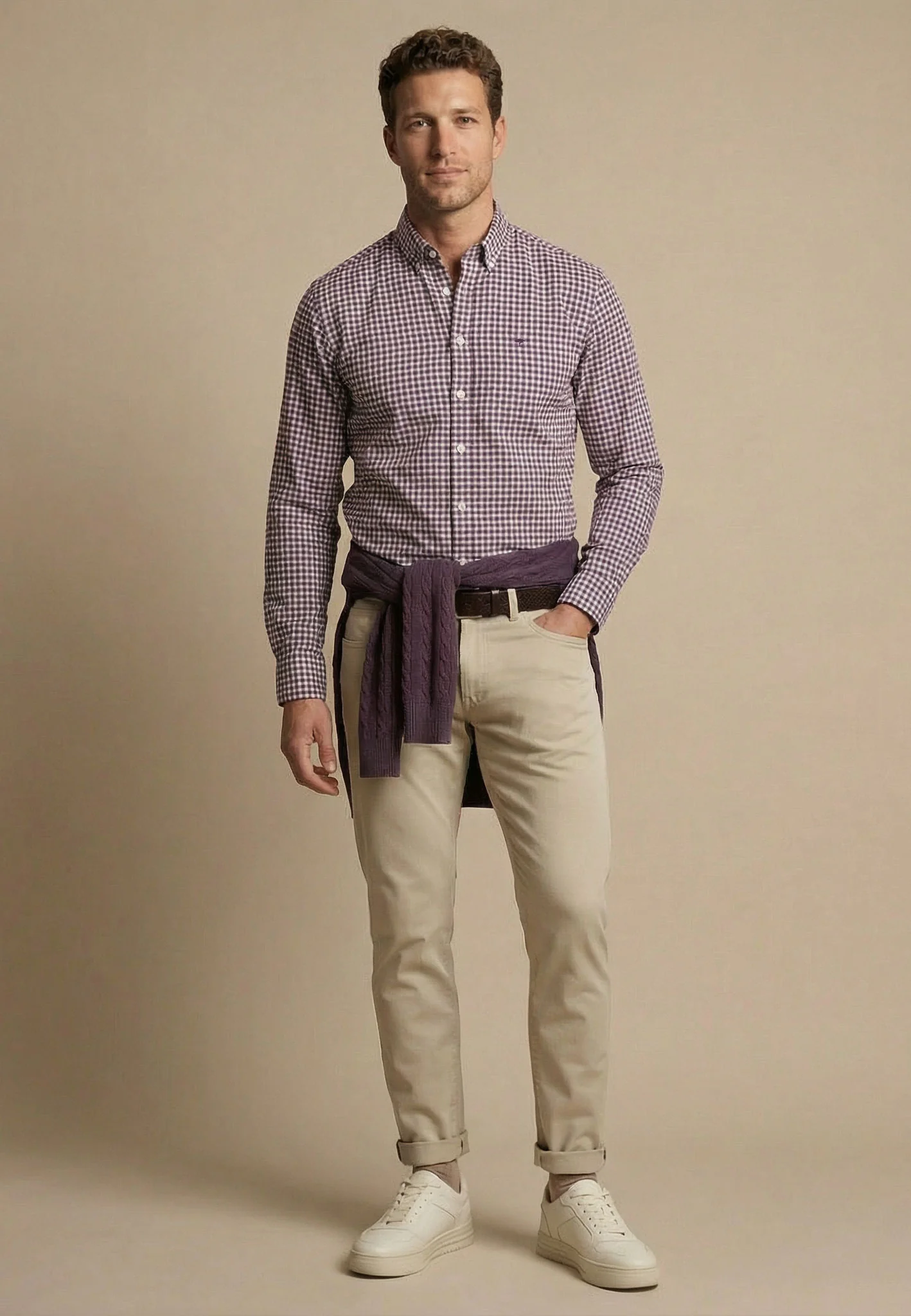 Oxfordhemd aus Baumwolle mit Button-Down-Kragen und Karomuster - Image 2