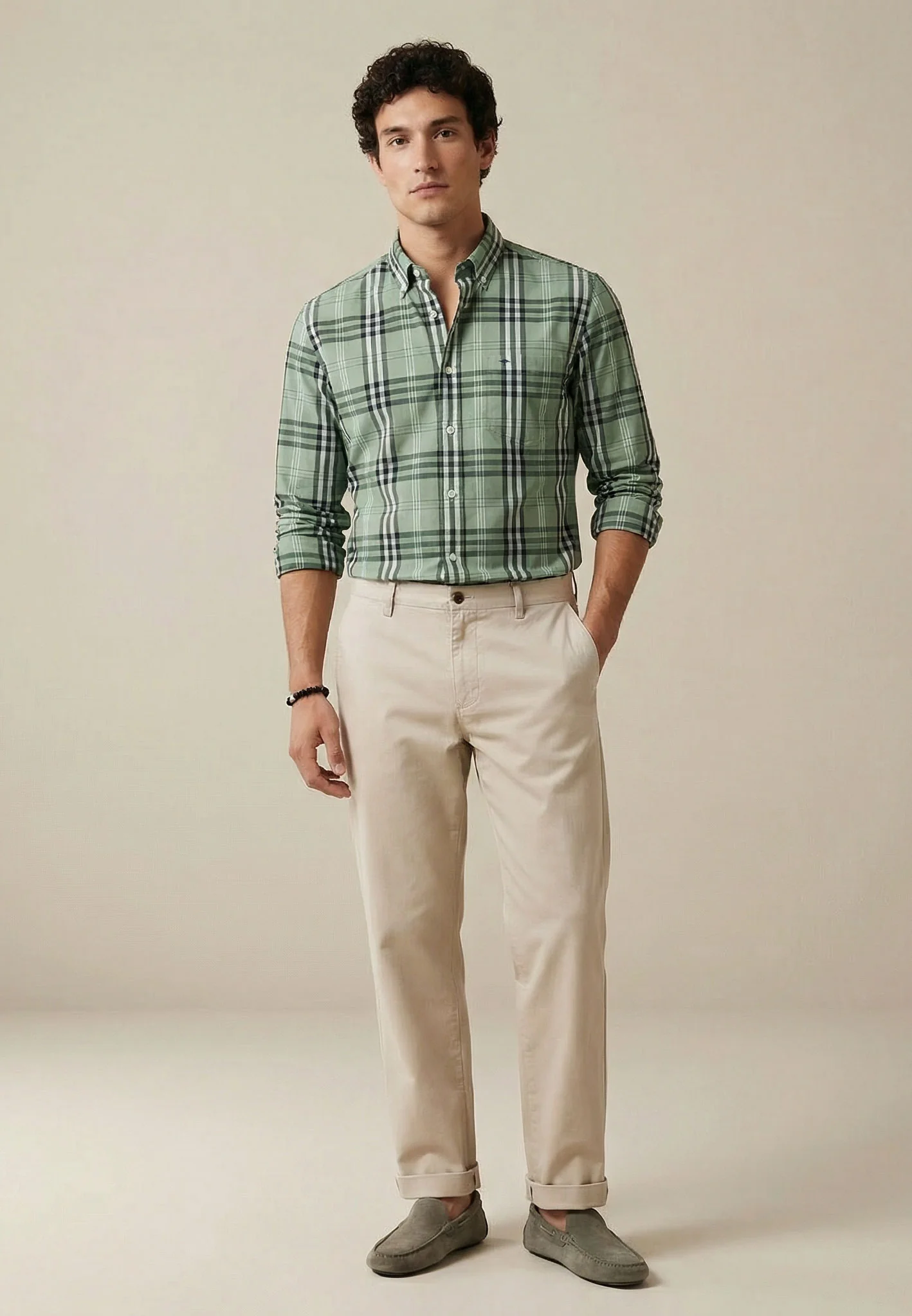 Oxfordhemd aus Baumwolle mit Karomuster und Button-Down-Kragen - Image 2