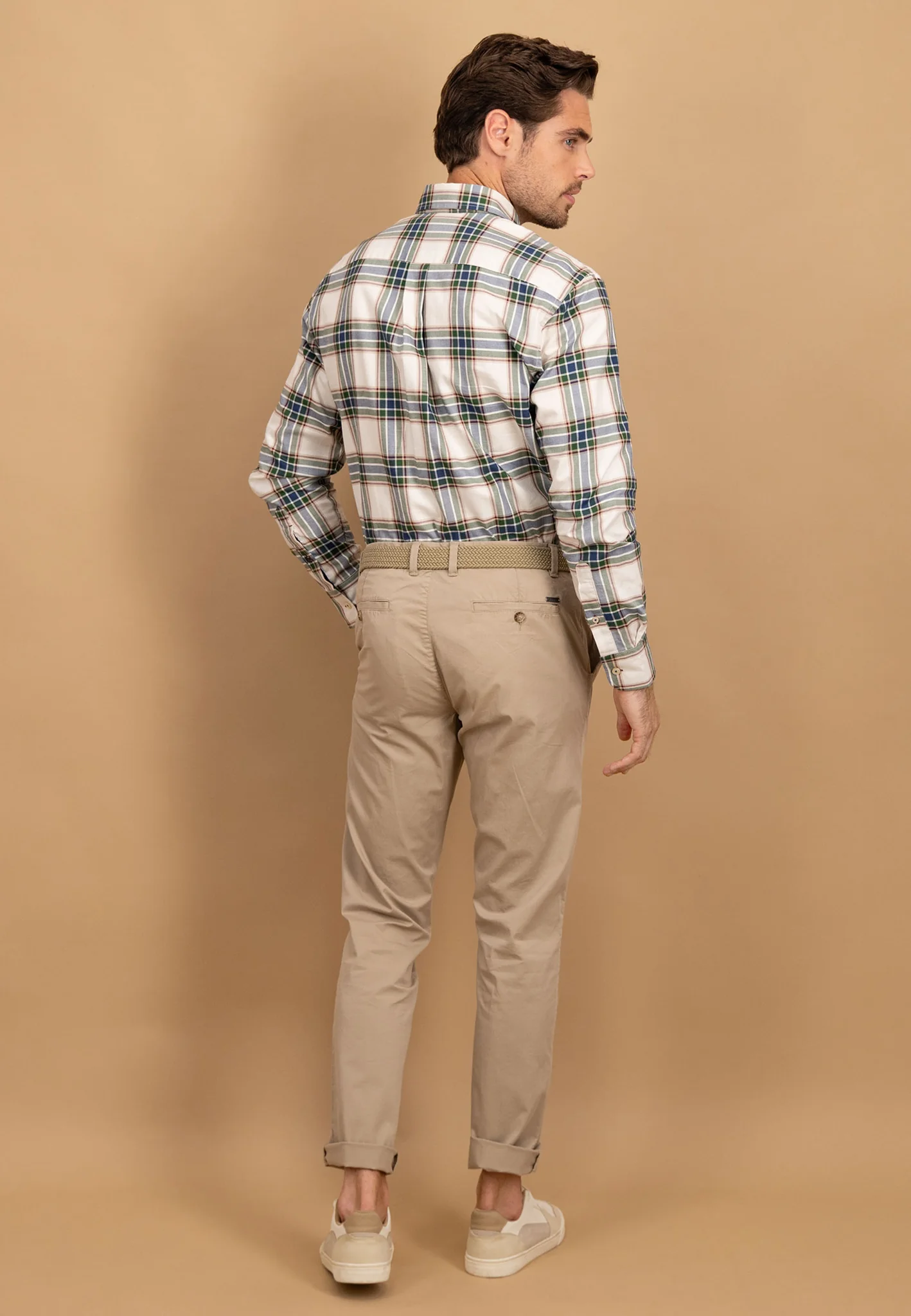 Oxfordhemd aus Baumwolle mit Karomuster und Button-Down-Kragen - Image 3