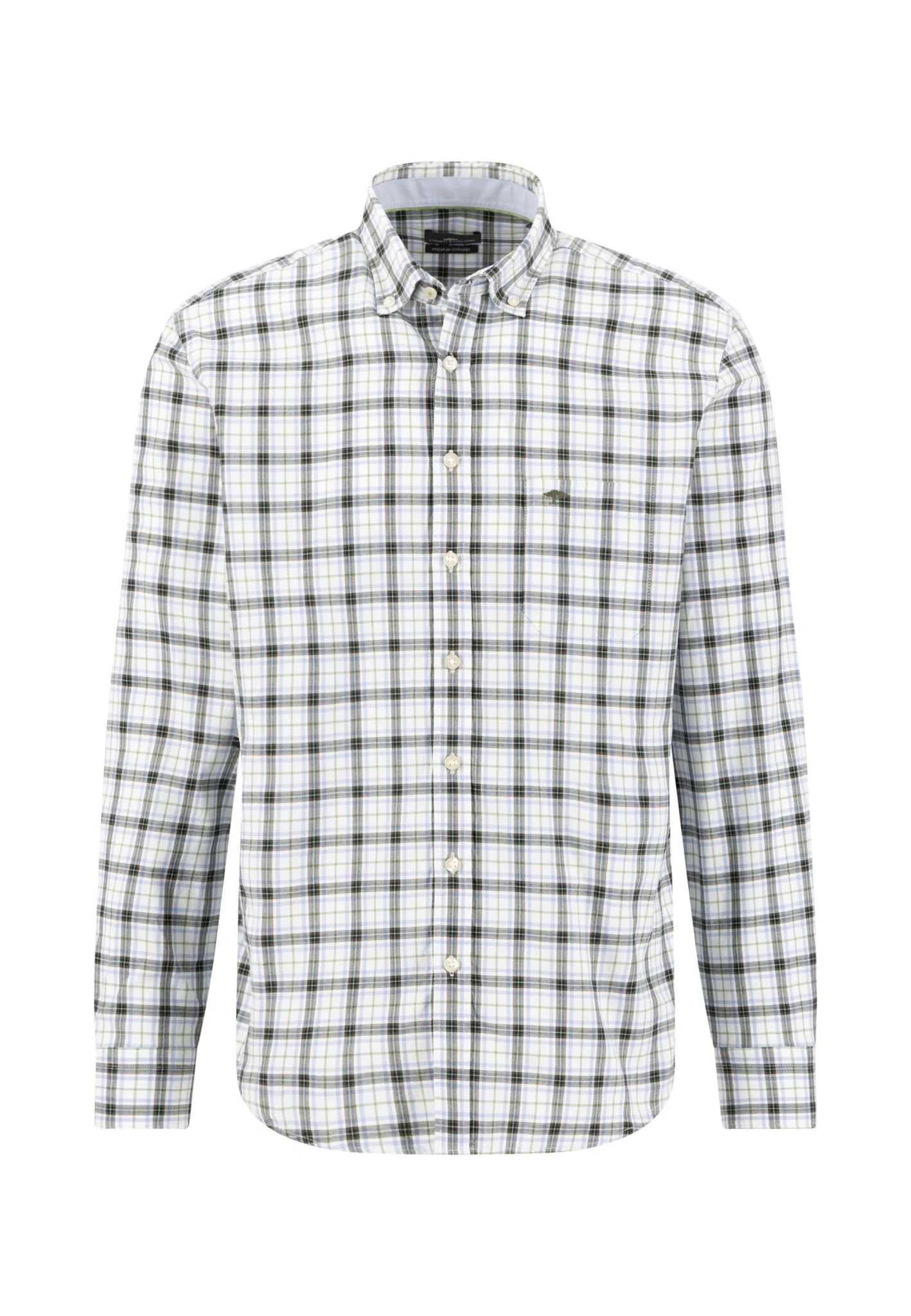 Oxfordhemd aus Baumwolle mit Karomuster und Button-Down-Kragen - Image 4