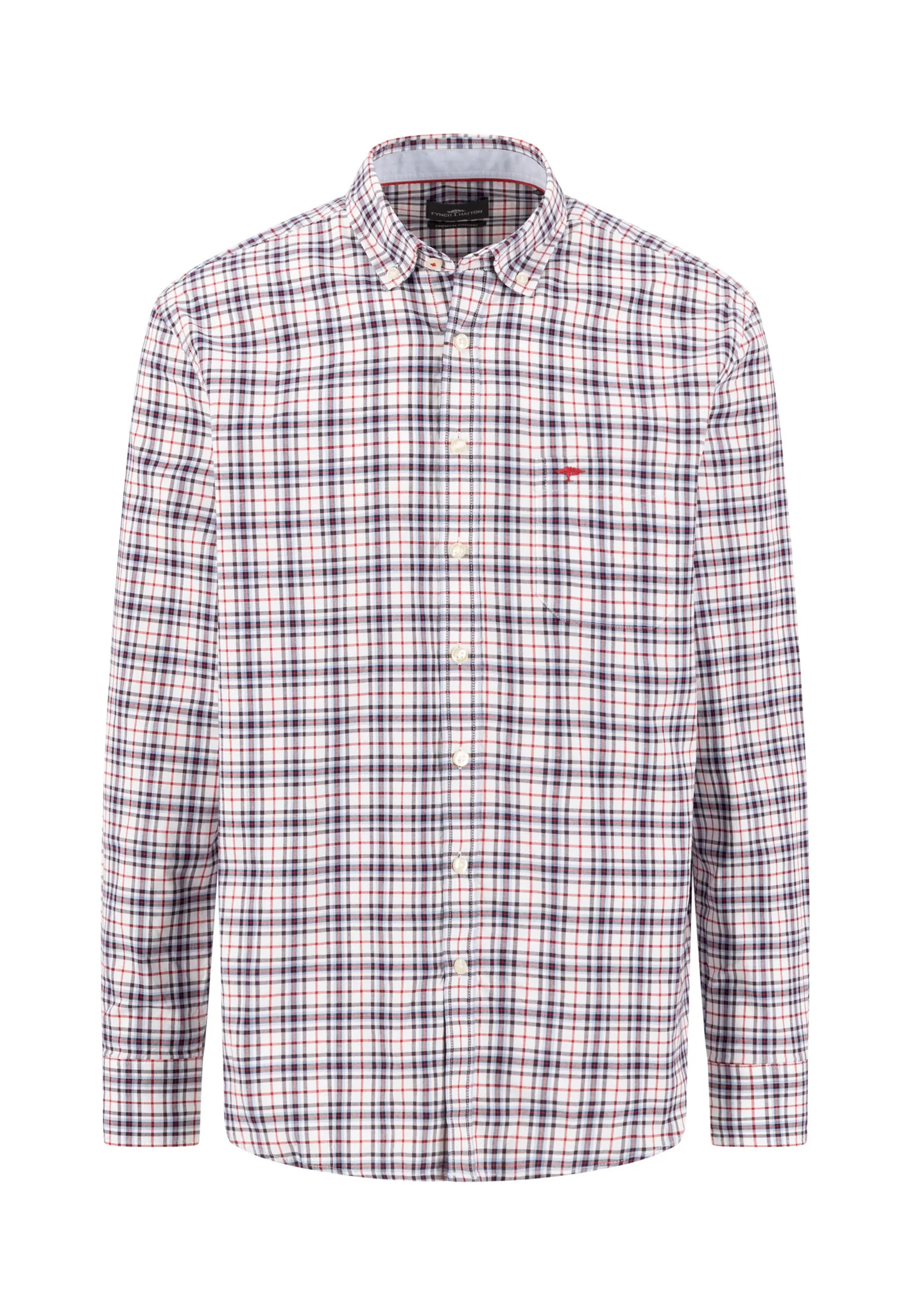 Oxfordhemd aus Baumwolle mit Karomuster und Button-Down-Kragen - Image 9