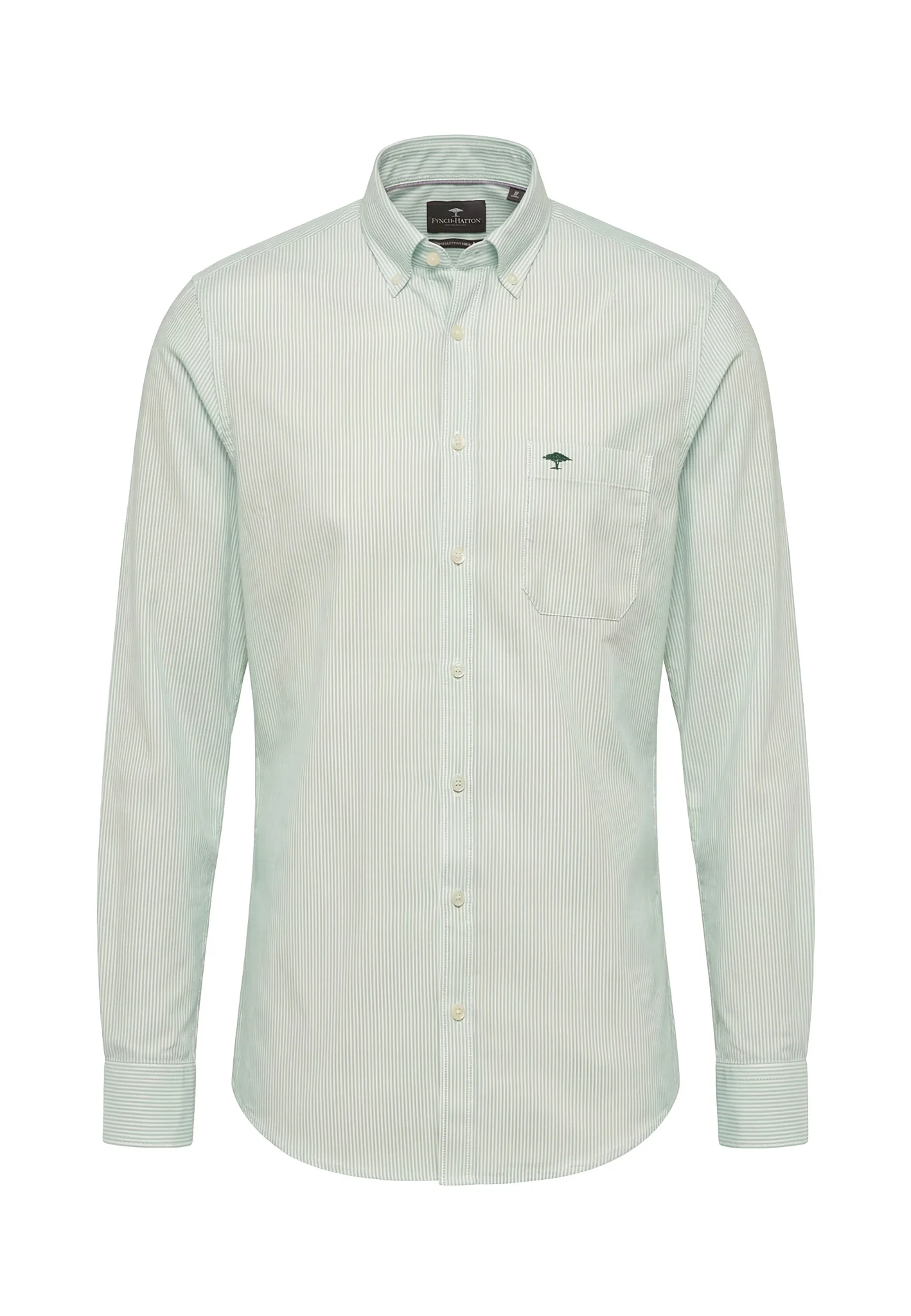 Oxfordhemd aus Baumwolle mit Streifenmuster und Button-Down-Kragen - Image 5