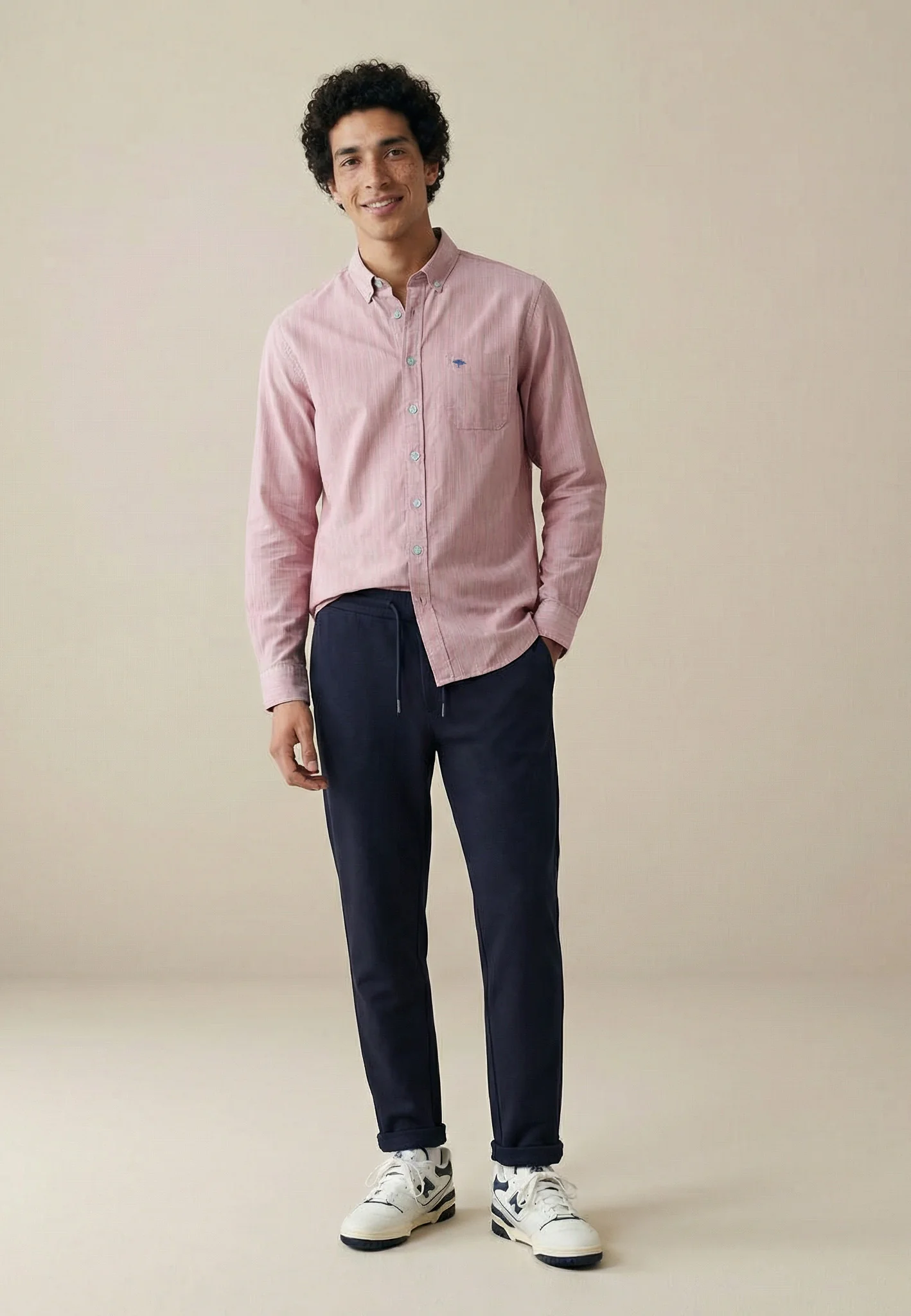 Oxfordhemd aus Baumwolle mit Streifenmuster und Button-Down-Kragen - Image 2