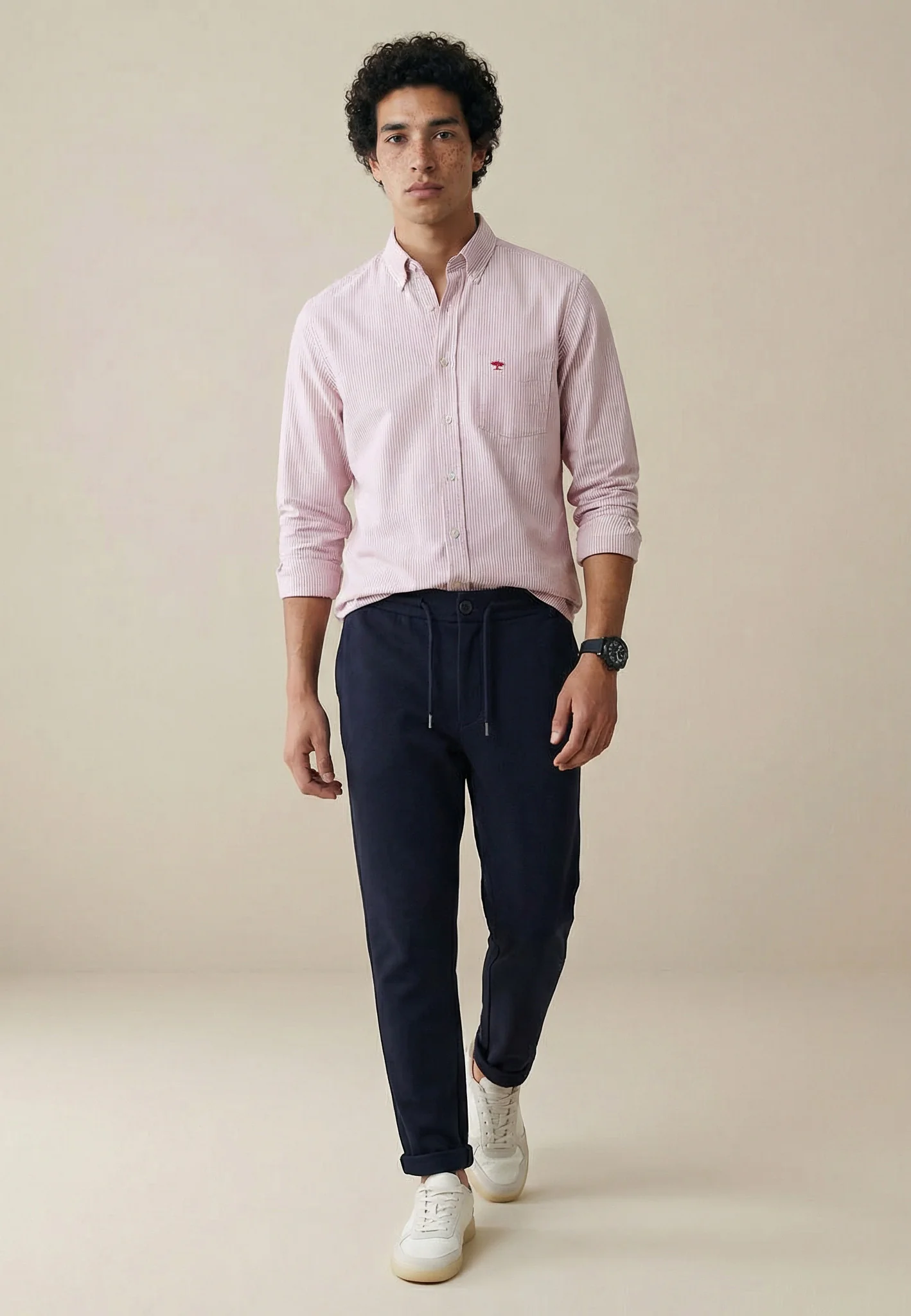 Oxfordhemd aus Baumwolle mit Streifenmuster und Button-Down-Kragen - Image 3