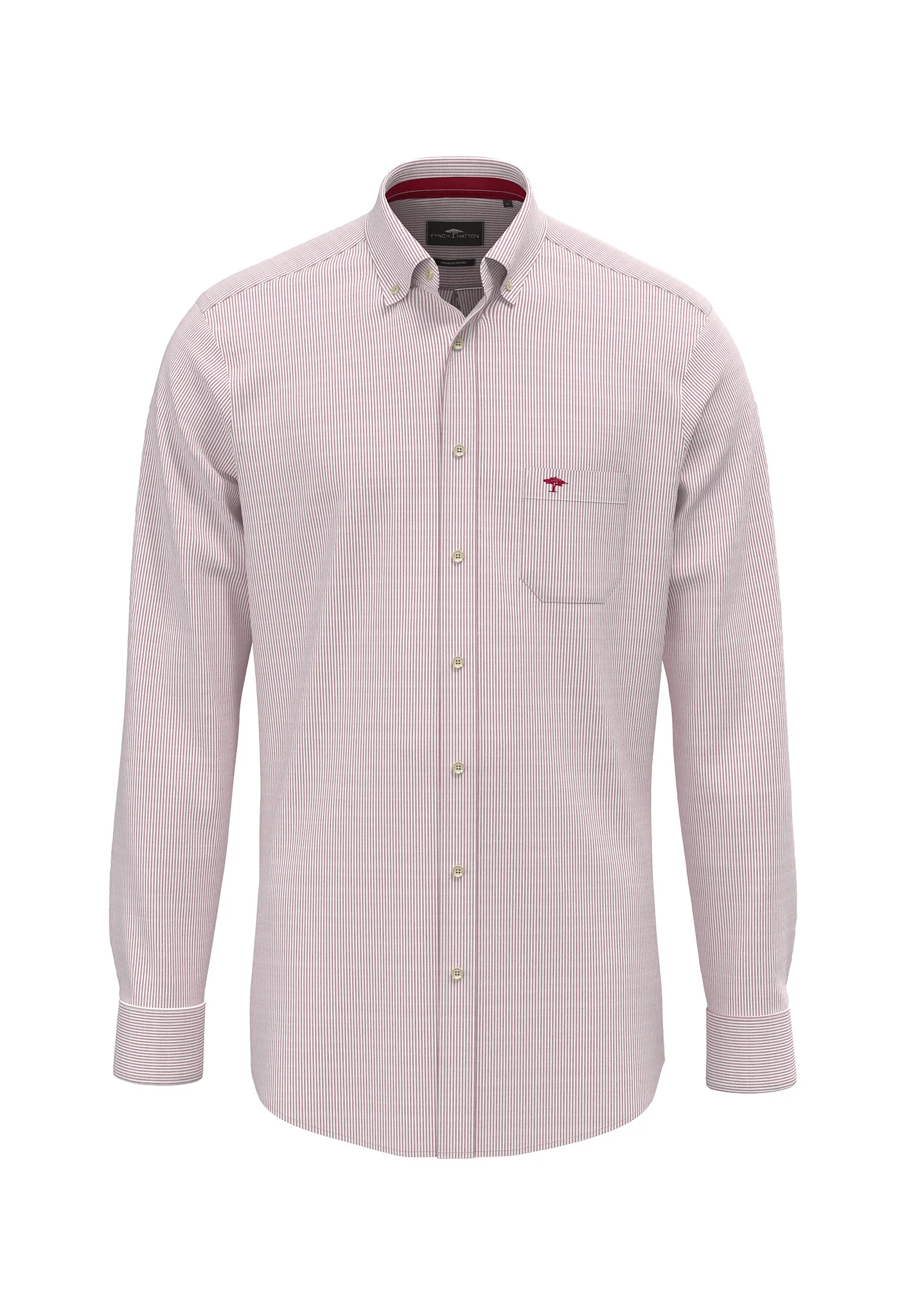 Oxfordhemd aus Baumwolle mit Streifenmuster und Button-Down-Kragen - Image 4