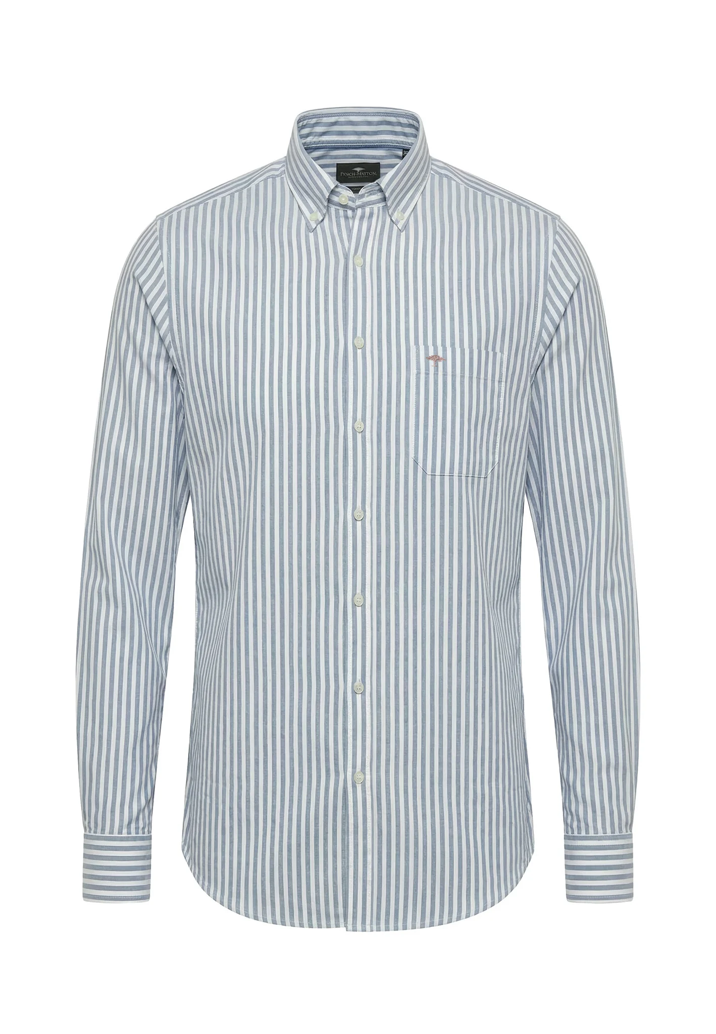 Oxfordhemd aus Baumwolle mit Streifenmuster und Button-Down-Kragen - Image 4