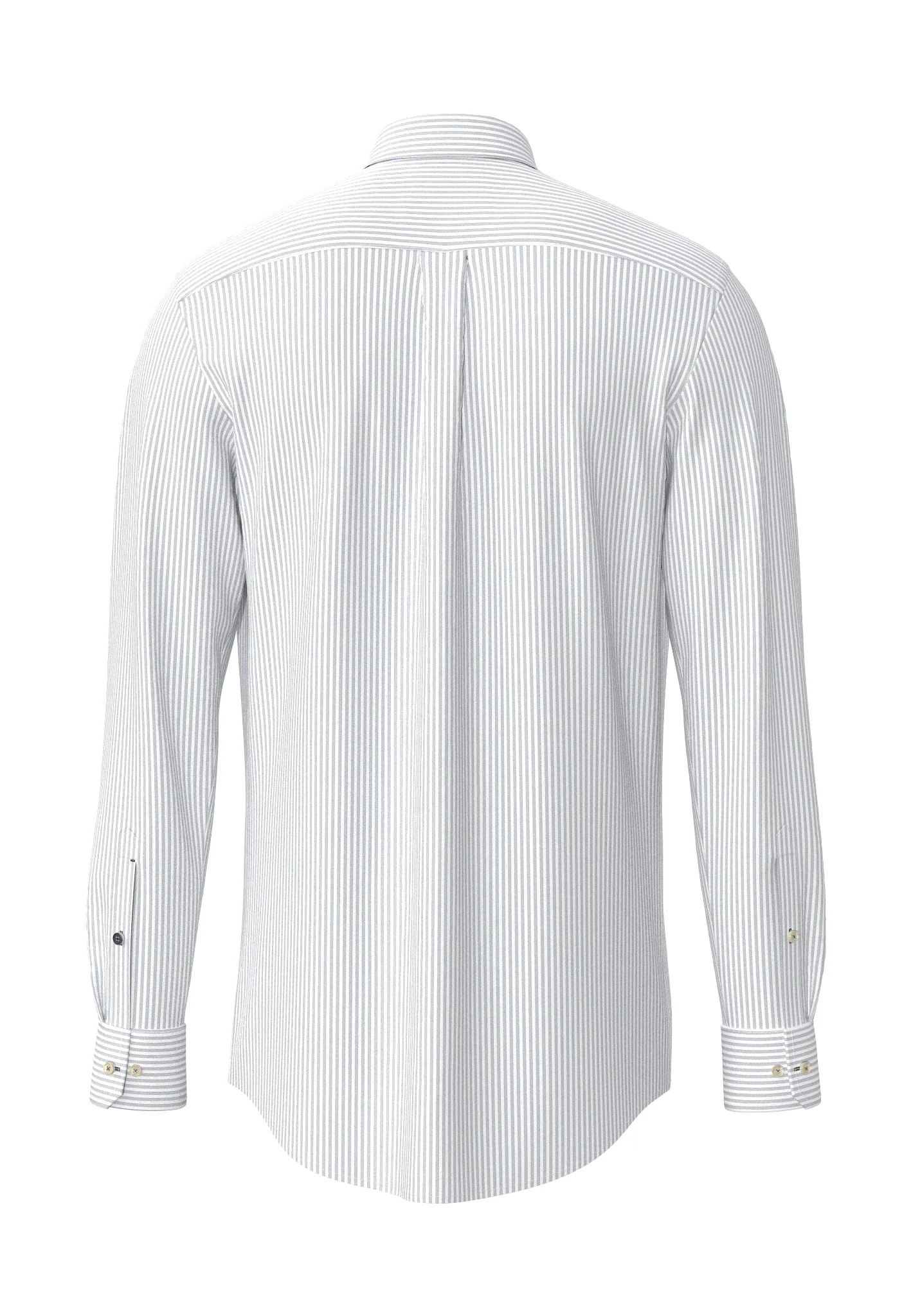 Oxfordhemd aus Baumwolle mit Streifenmuster und Button-Down-Kragen - Image 4