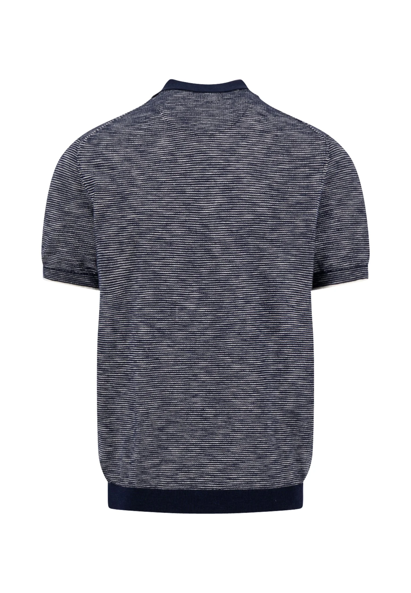 Poloshirt aus Baumwoll-Leinen-Mix mit Strukturmuster - Image 5