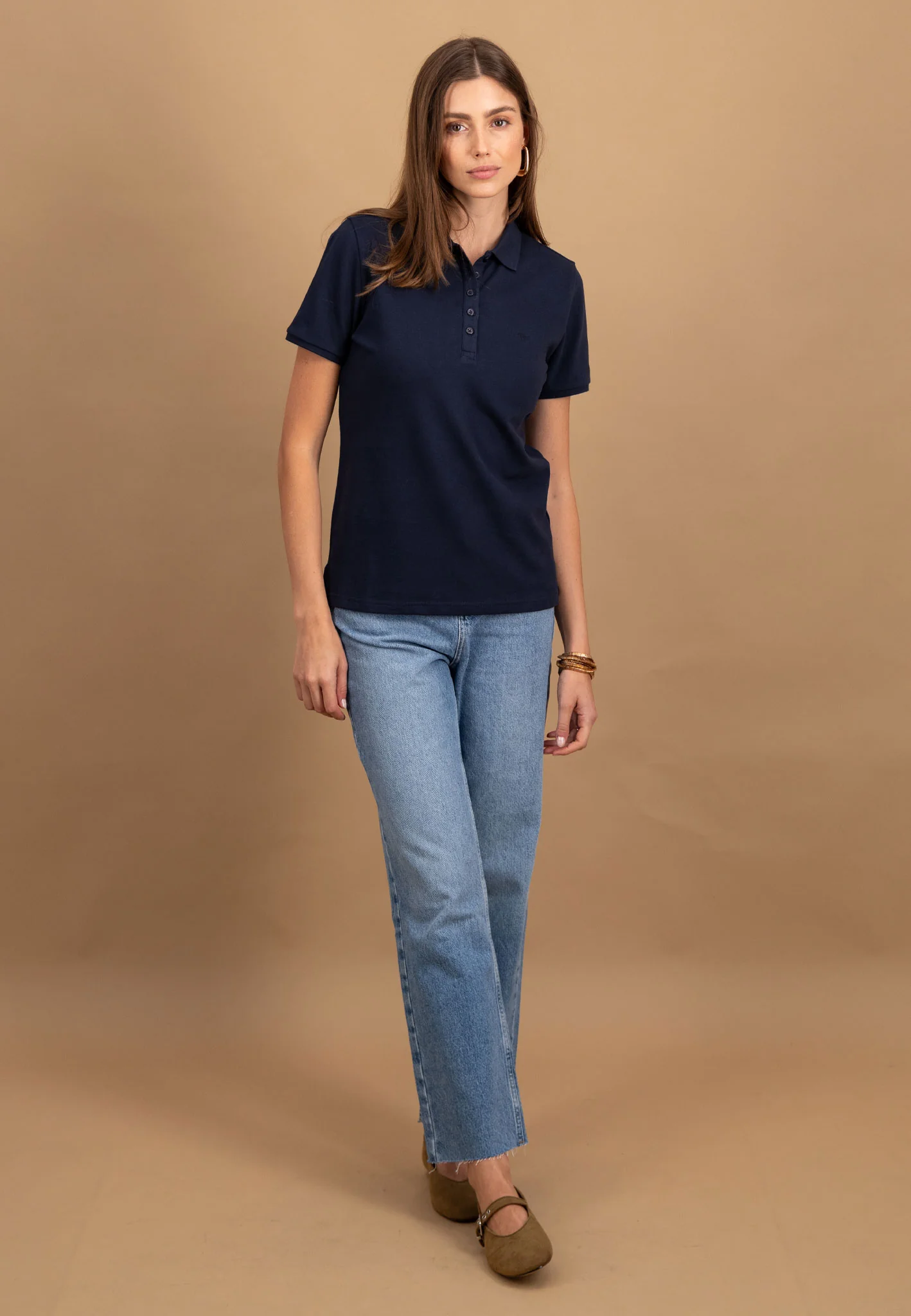 Poloshirt aus Baumwoll-Stretch mit Knopfleiste und klassischem Kragen - Image 8