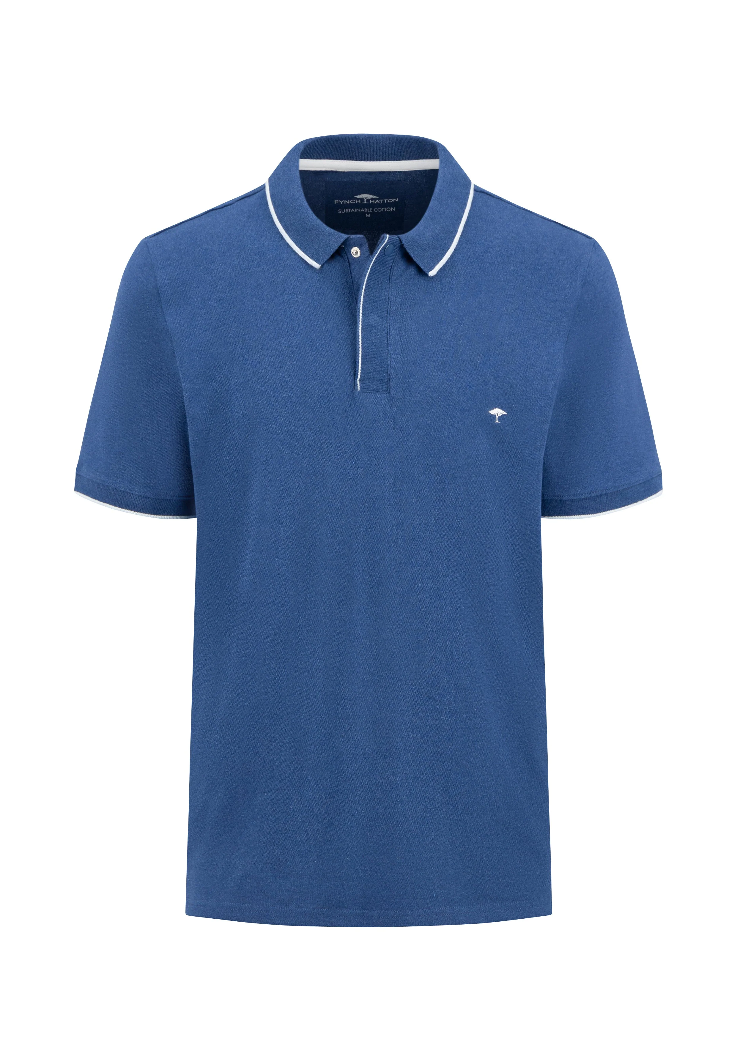 Poloshirt aus Baumwoll-Stretch mit Kontrastdetails