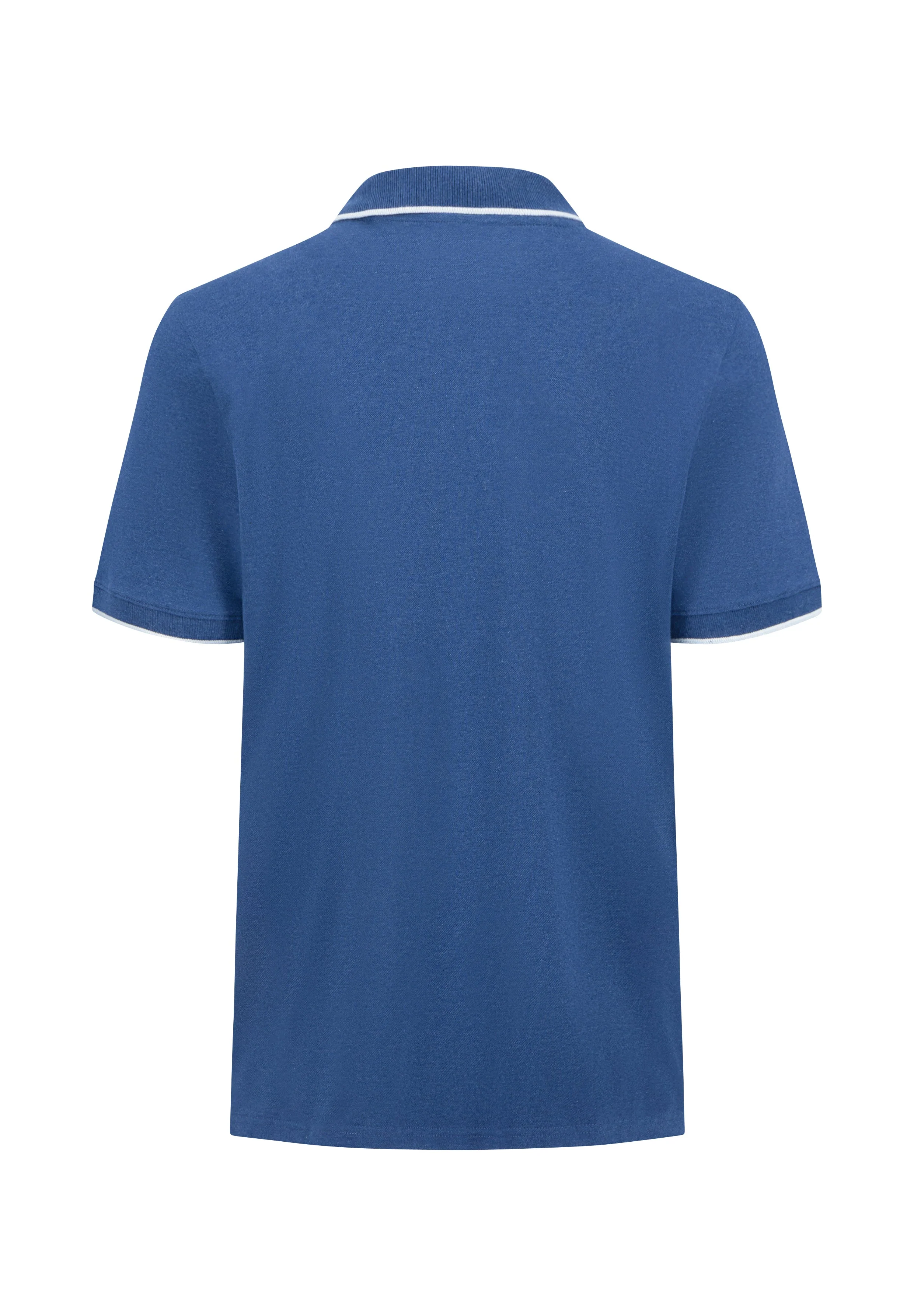 Poloshirt aus Baumwoll-Stretch mit Kontrastdetails - Image 2