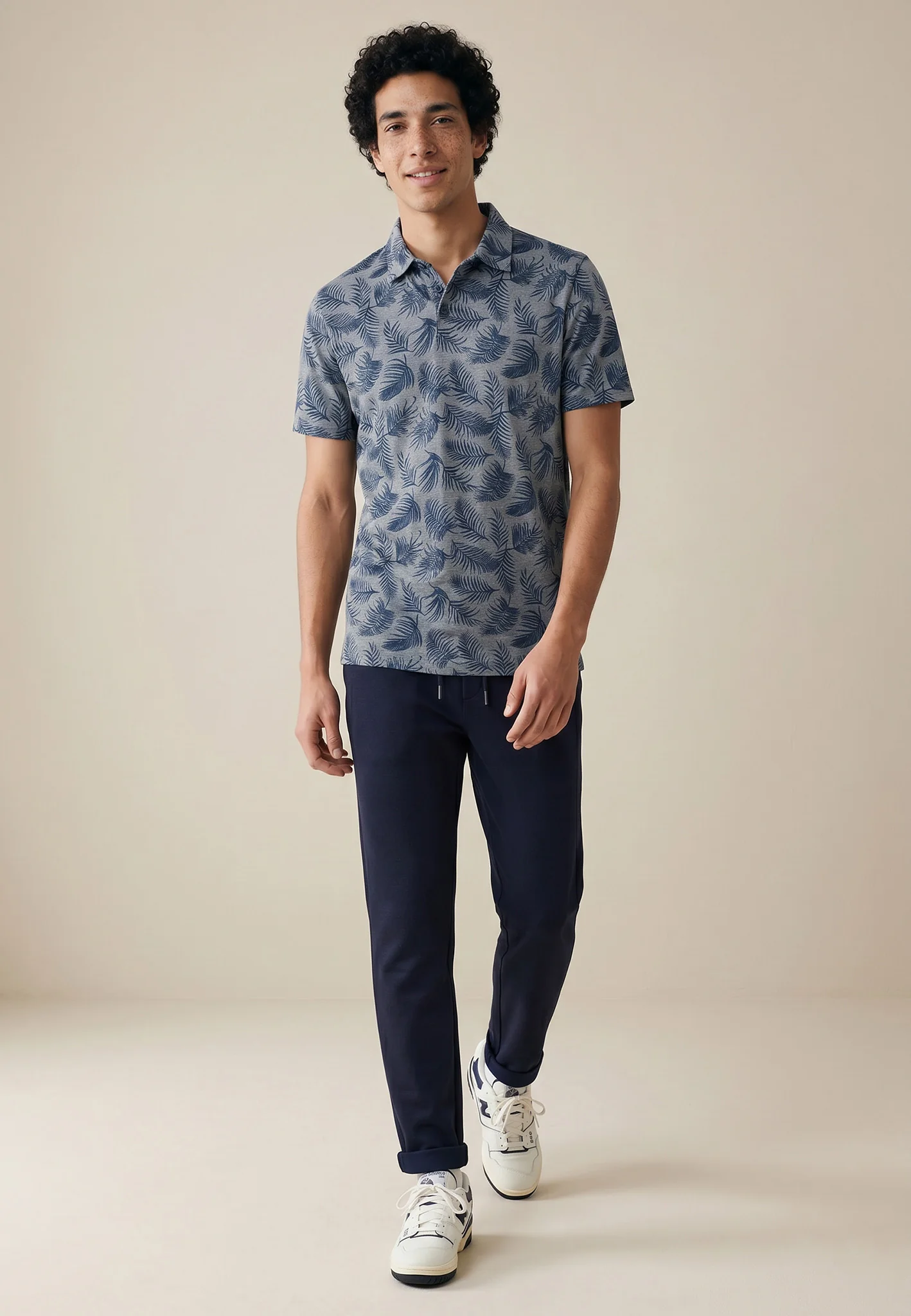 Poloshirt aus Baumwolle mit Allover-Print und Polokragen - Image 3
