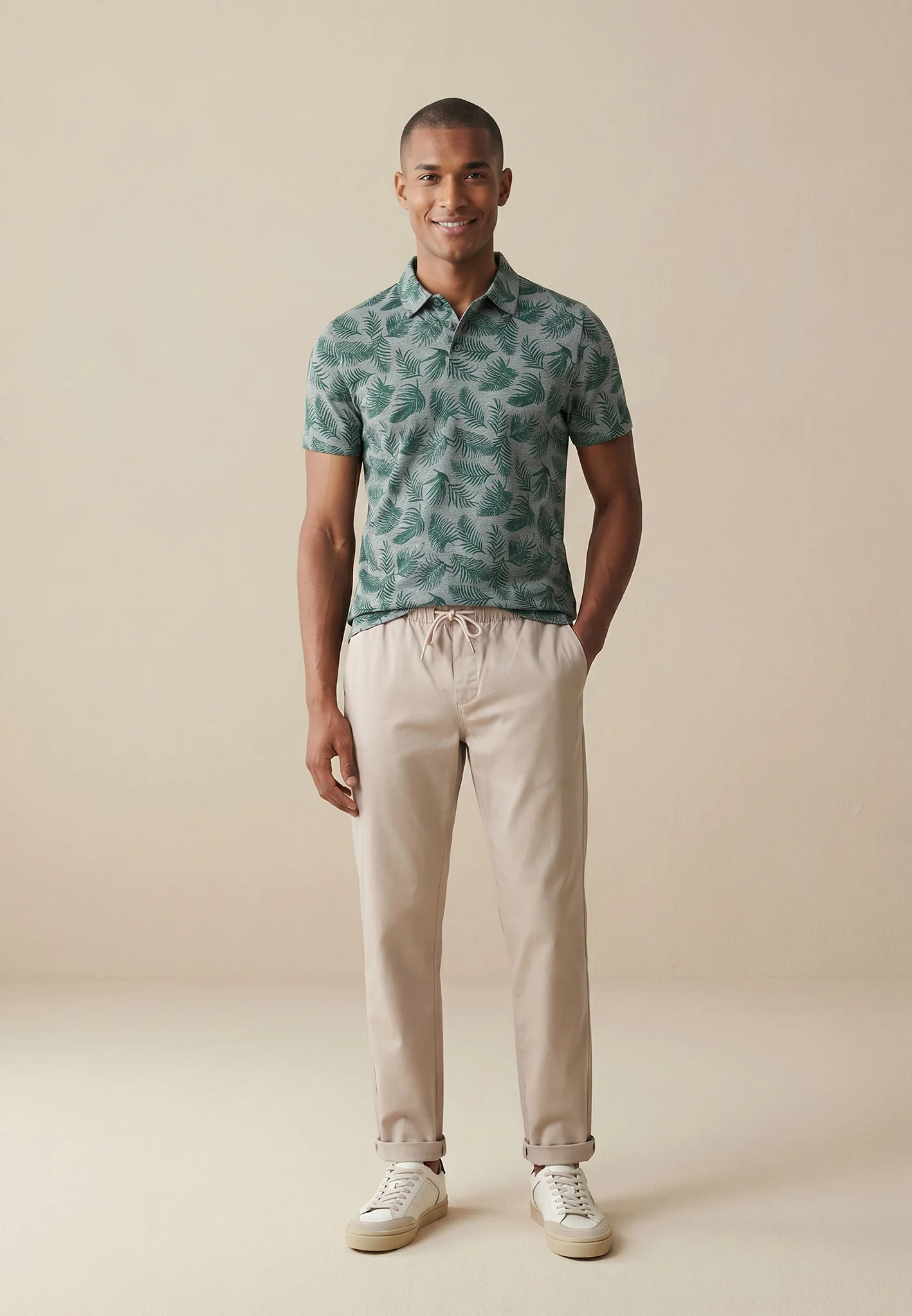 Poloshirt aus Baumwolle mit Allover-Print und Polokragen - Image 7
