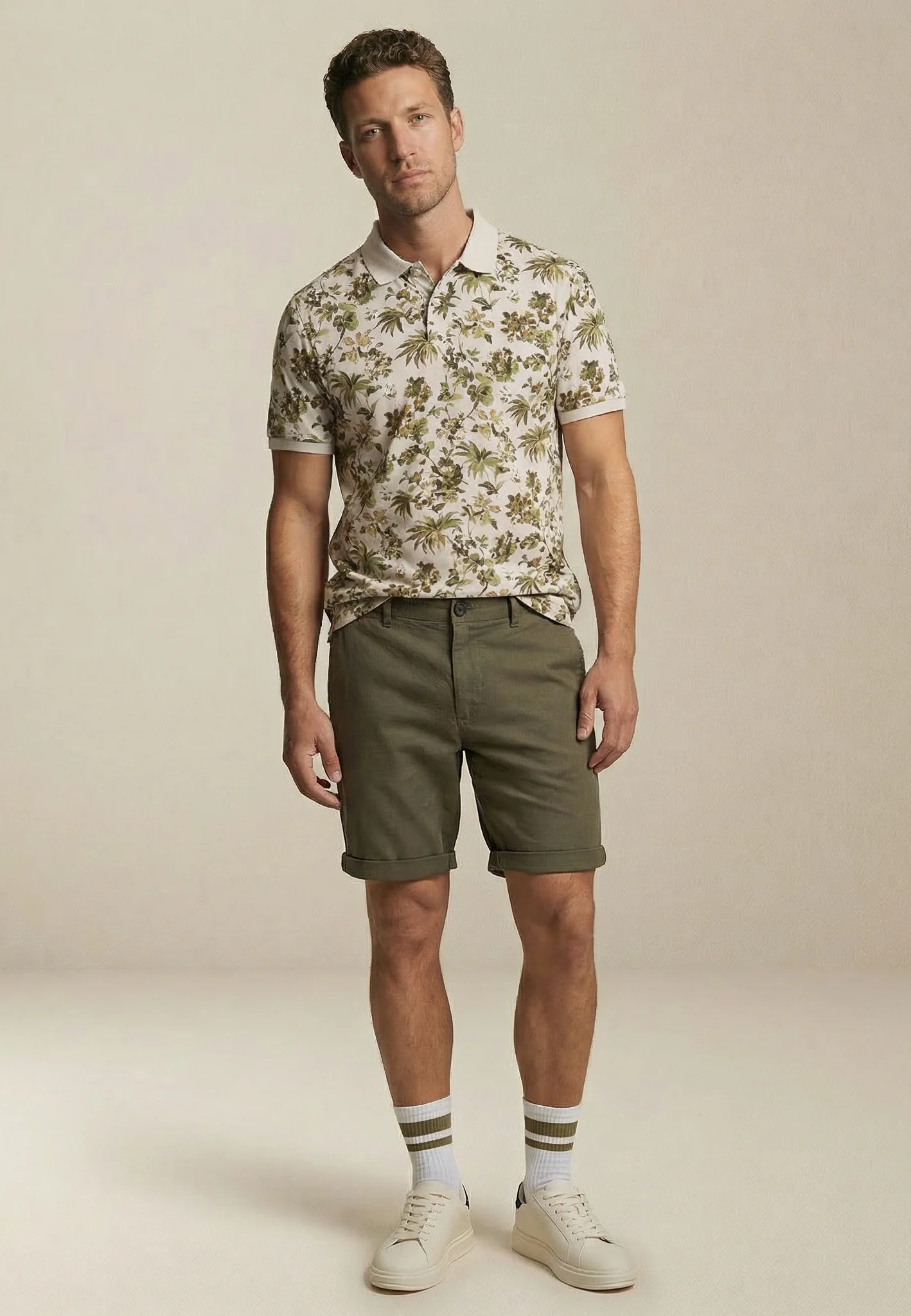 Poloshirt aus Baumwolle mit Allover-Print und Polokragen - Image 3