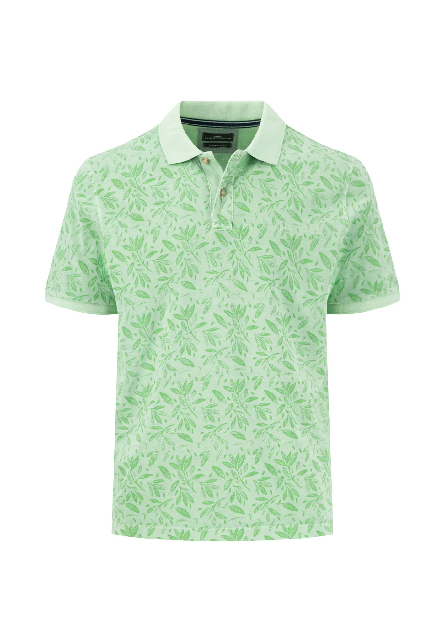 Poloshirt aus Baumwolle mit botanischem Alloverprint - Image 9