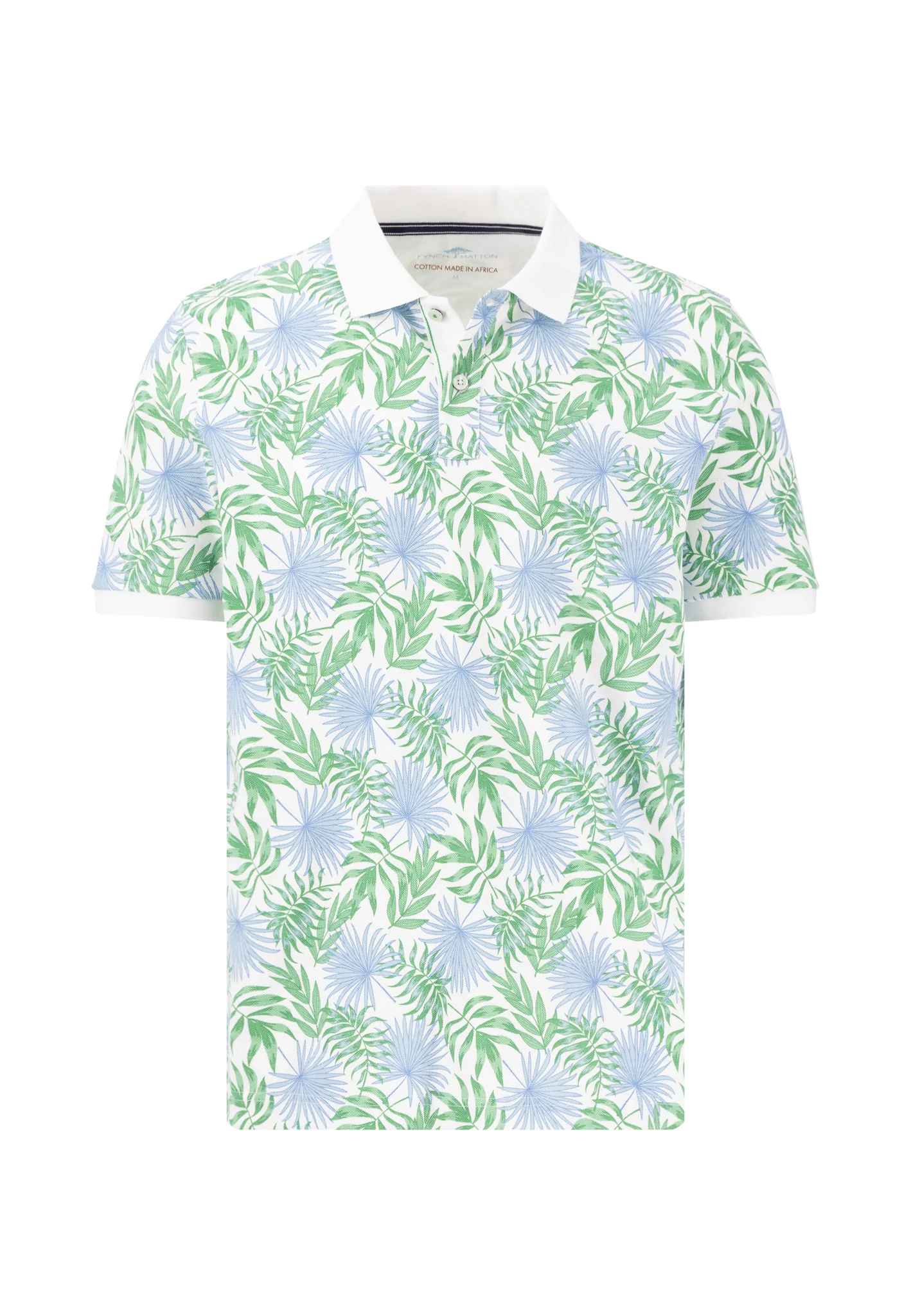 Poloshirt aus Baumwolle mit botanischem Print