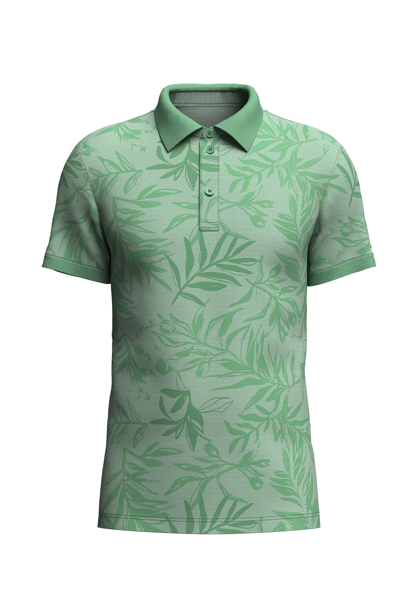 Poloshirt aus Baumwolle mit botanischem Print - Image 4