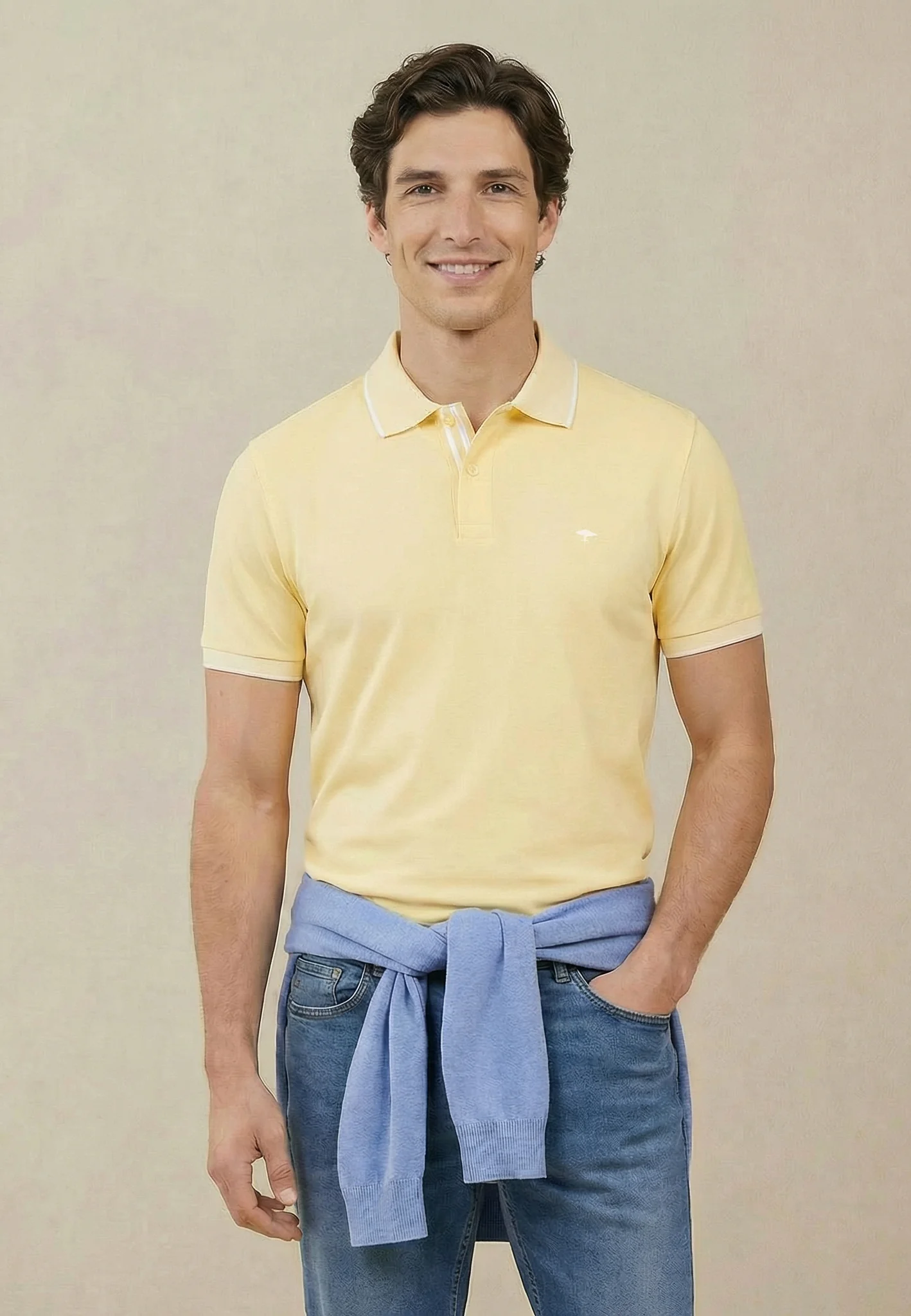 Poloshirt aus Baumwolle mit Kontrastdetails - Image 6