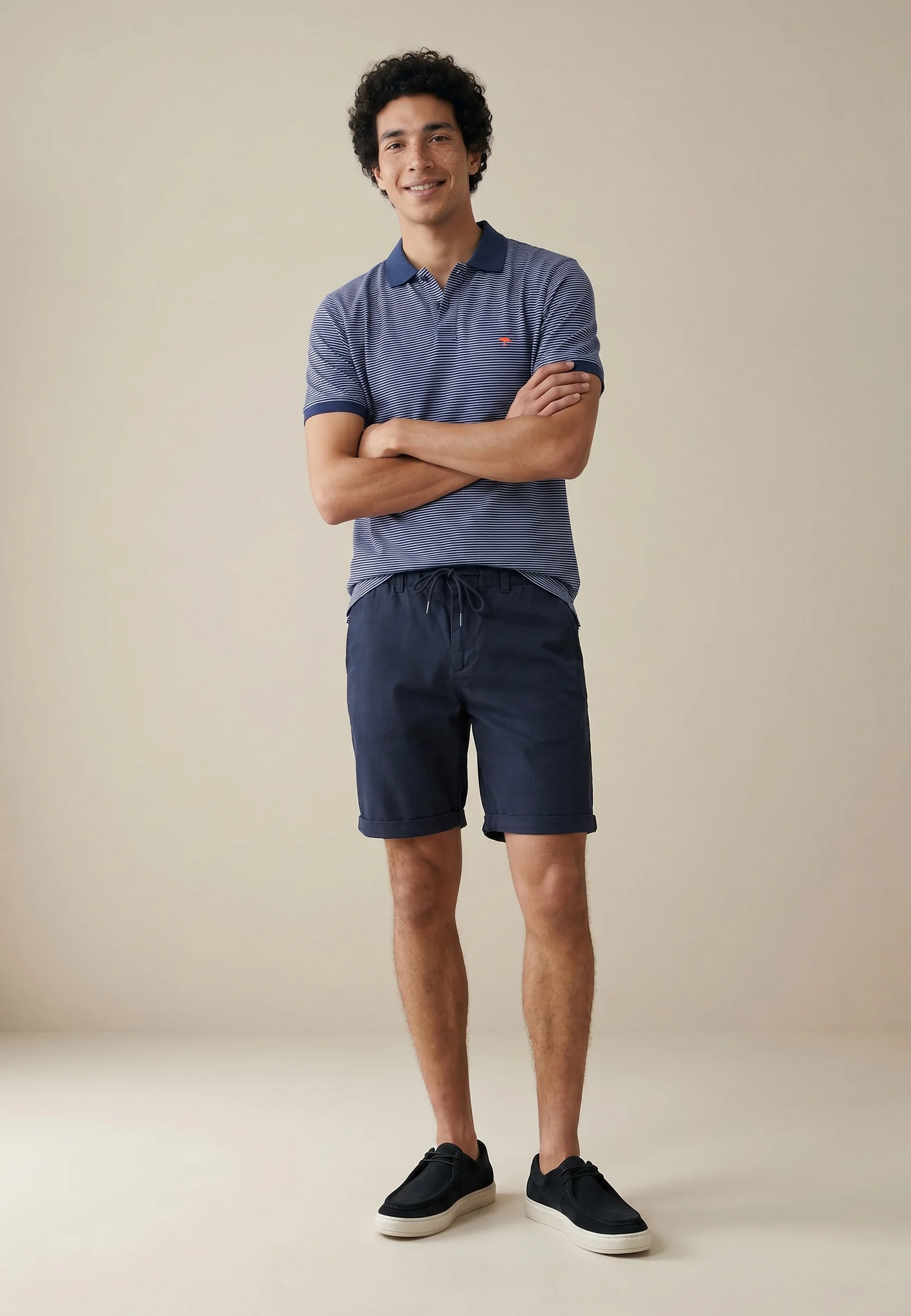 Poloshirt aus Baumwolle mit Slub-Webart und Streifenmuster - Image 7
