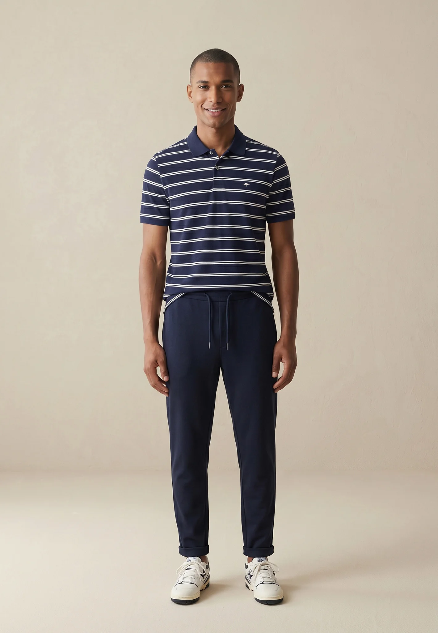 Poloshirt aus Baumwolle mit Streifenmuster und Polokragen - Image 2