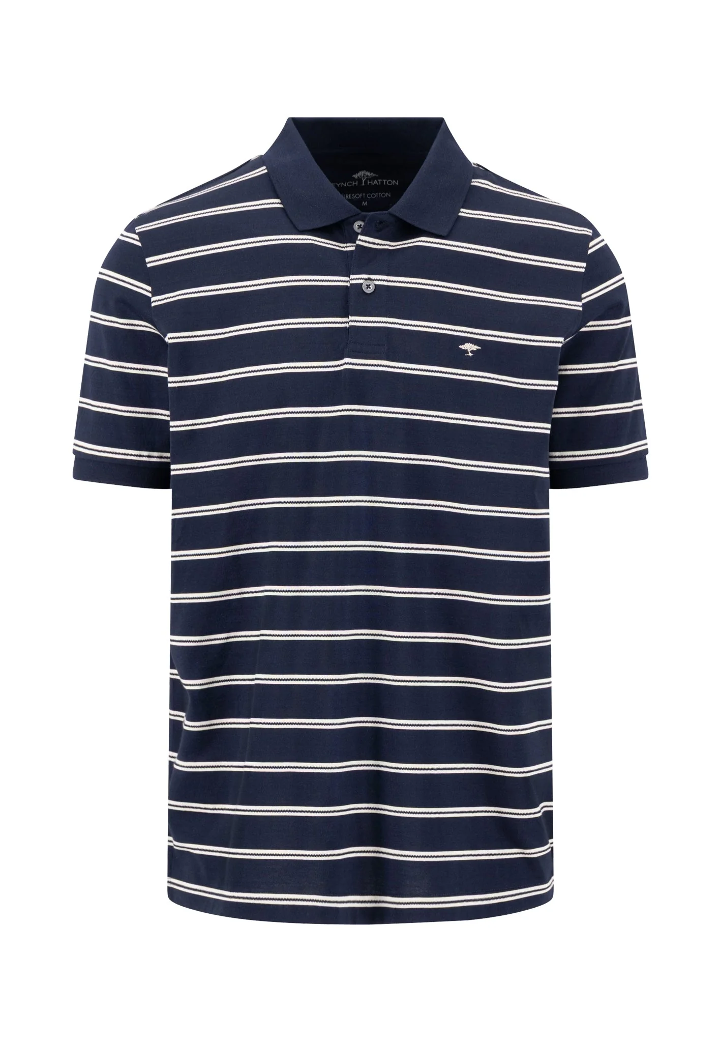 Poloshirt aus Baumwolle mit Streifenmuster und Polokragen - Image 4