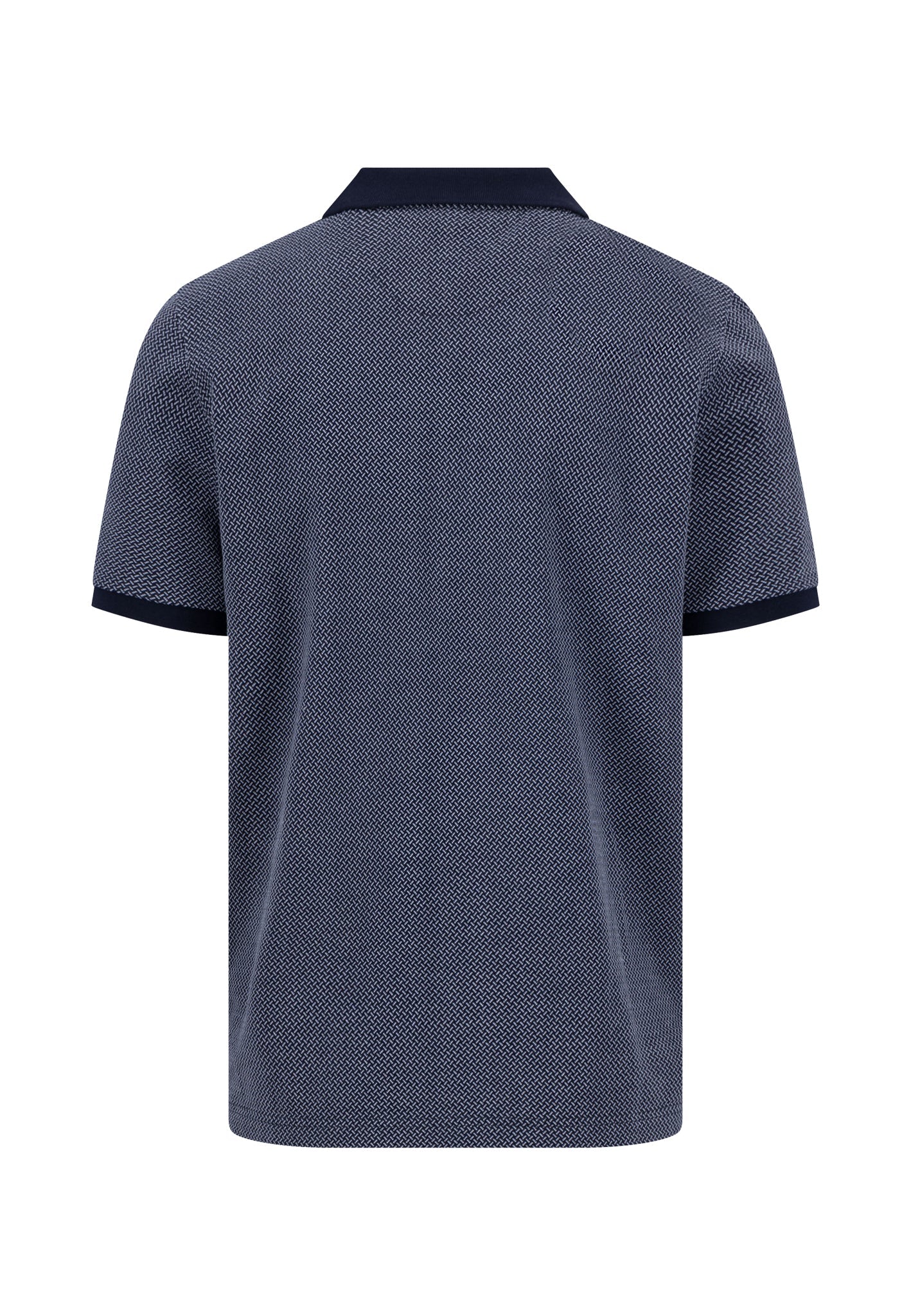Poloshirt aus Baumwolle mit Strukturmuster und Kontrastkragen - Image 5