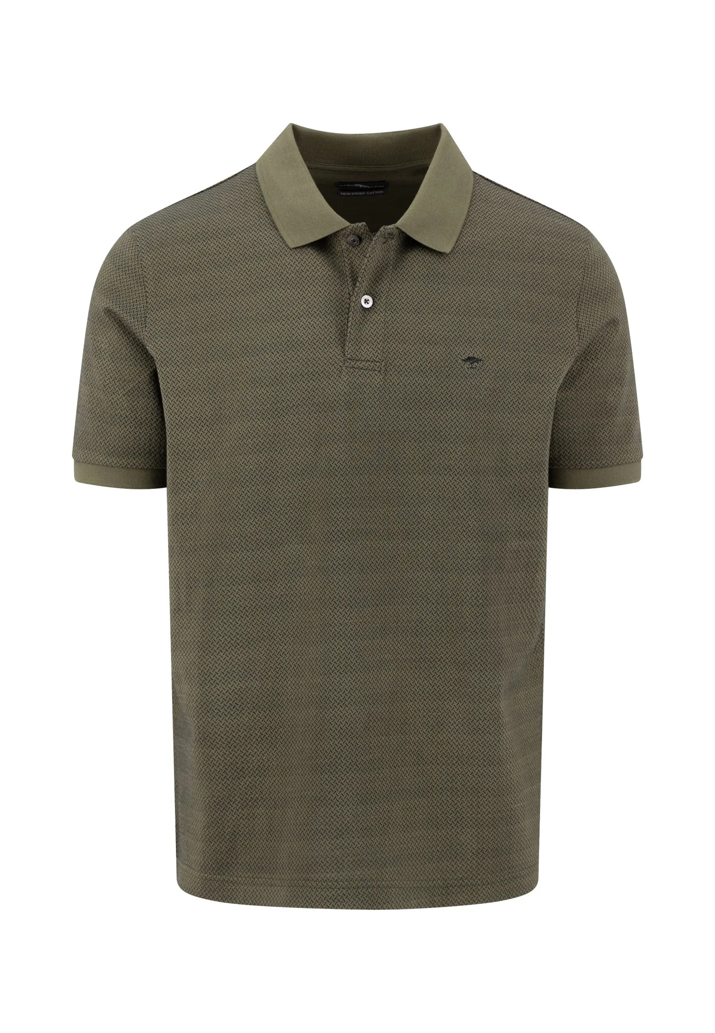 Poloshirt aus Baumwolle mit Strukturmuster und Kontrastkragen - Image 9
