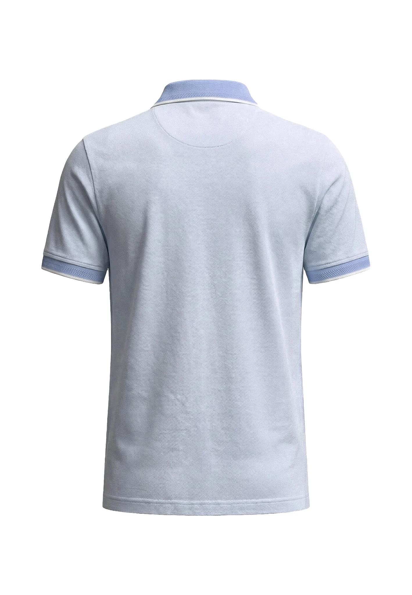 Poloshirt aus Baumwolle mit Strukturmuster und Kontrastkragen - Image 19