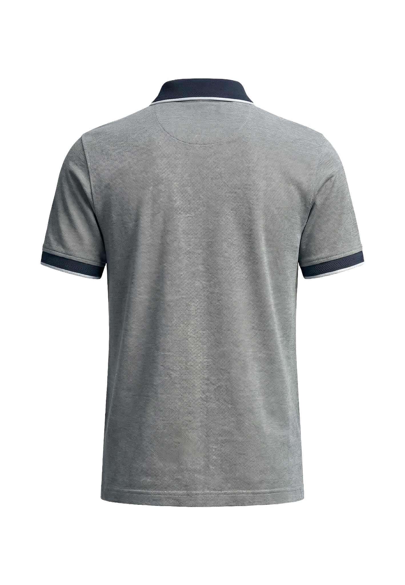 Poloshirt aus Baumwolle mit Strukturmuster und Kontrastkragen - Image 29