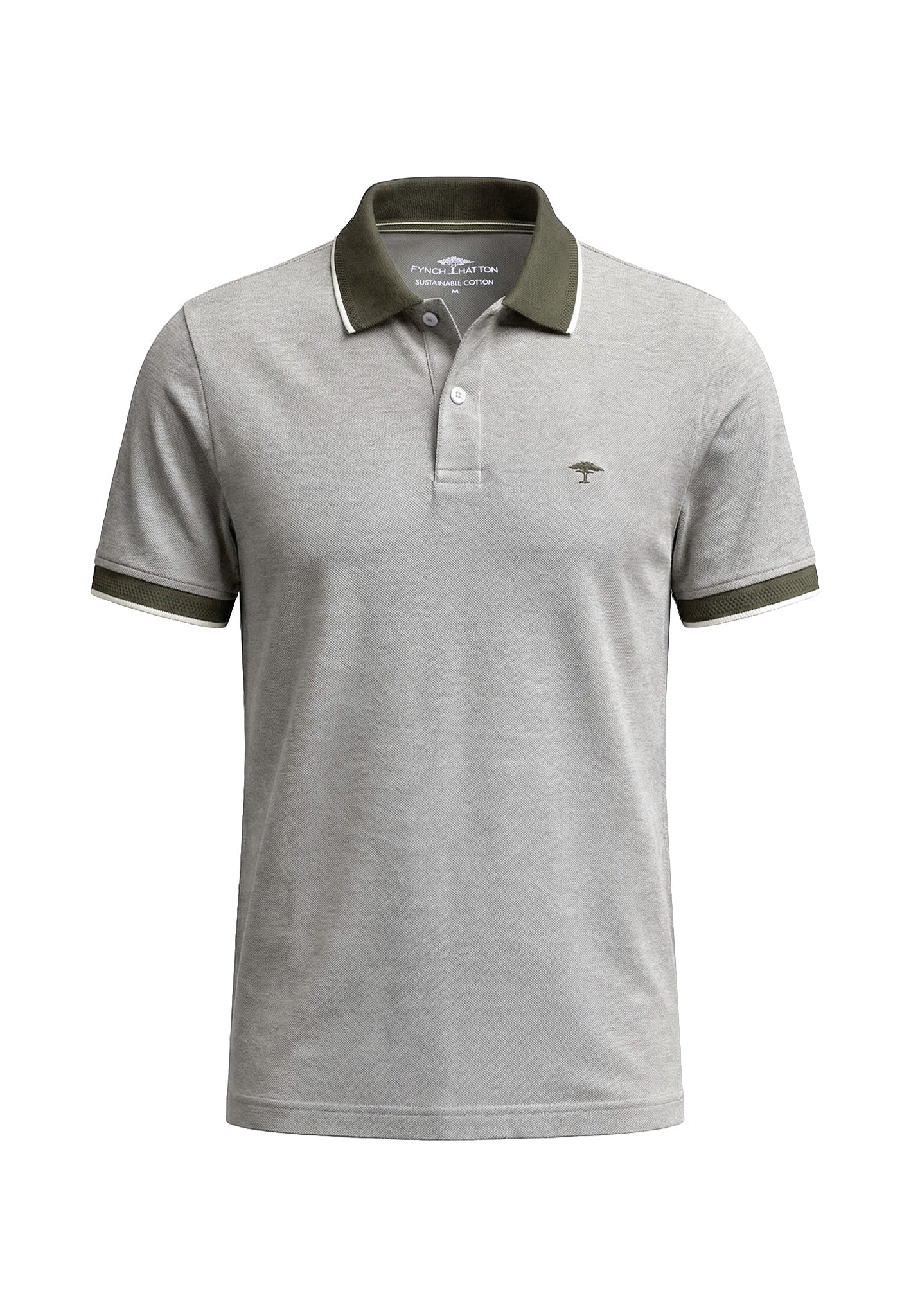 Poloshirt aus Baumwolle mit Strukturmuster und Kontrastkragen - Image 33