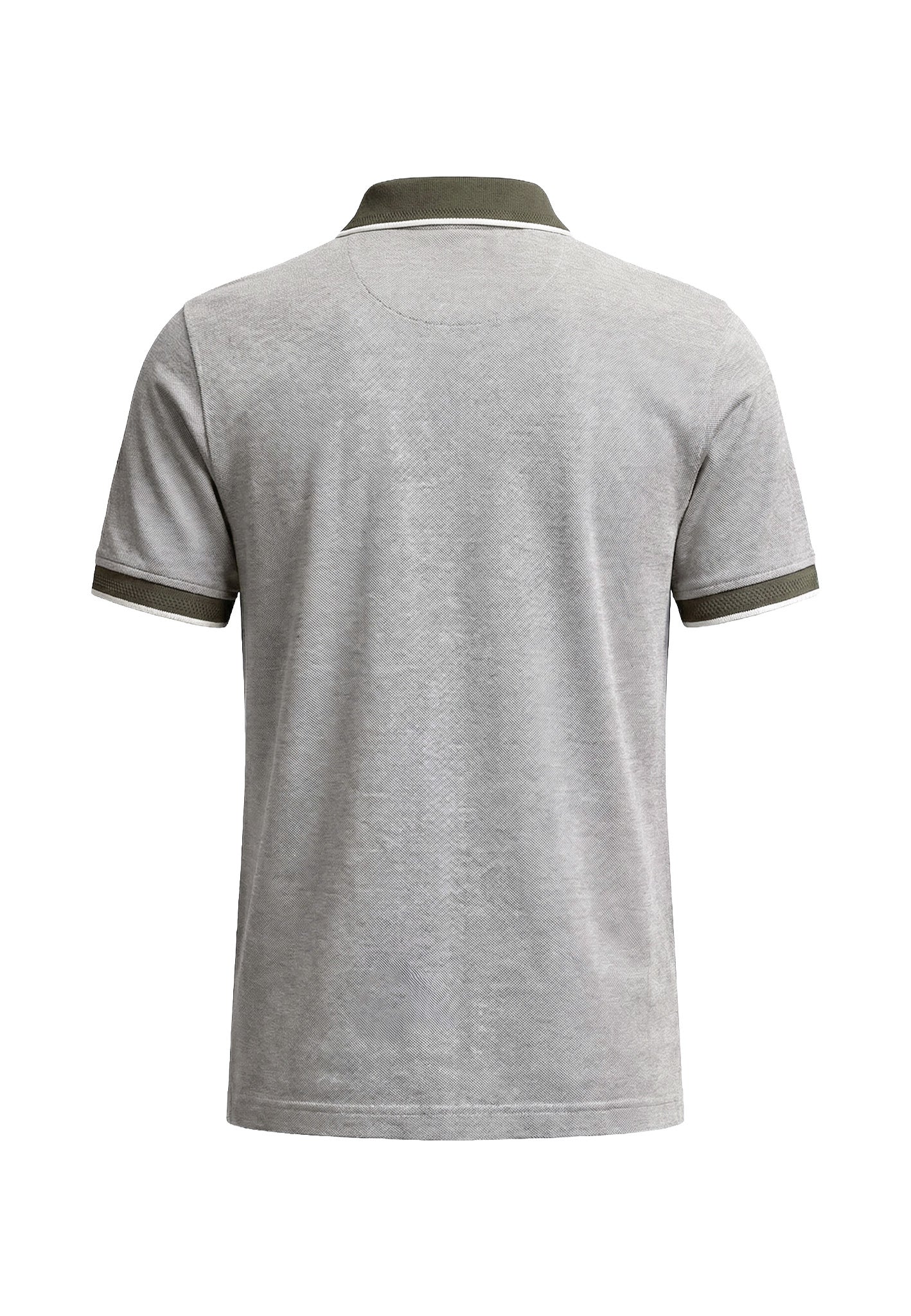 Poloshirt aus Baumwolle mit Strukturmuster und Kontrastkragen - Image 34